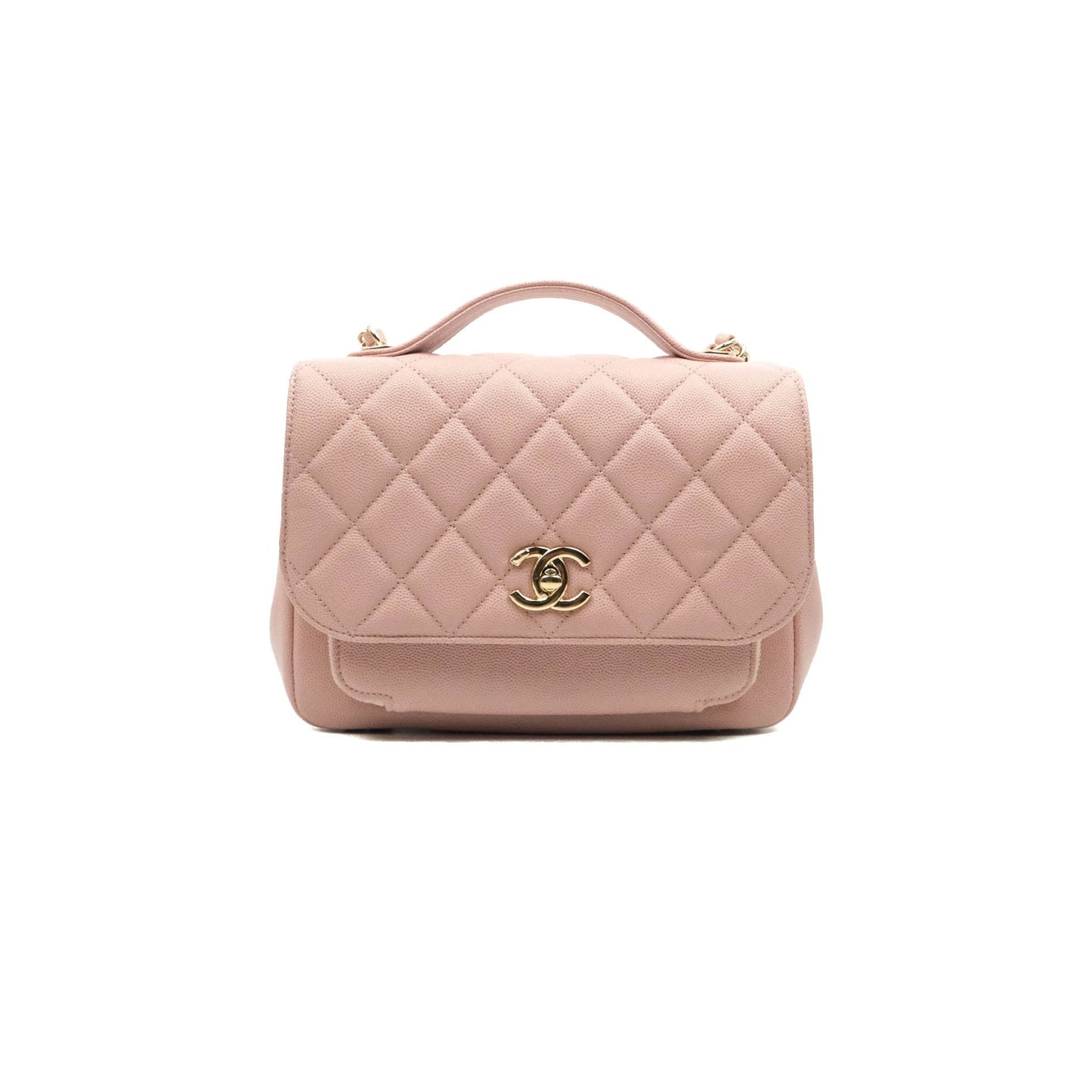 Chanel Quilted Medium Business Affinity Flap Pink Caviar Gold Hardware