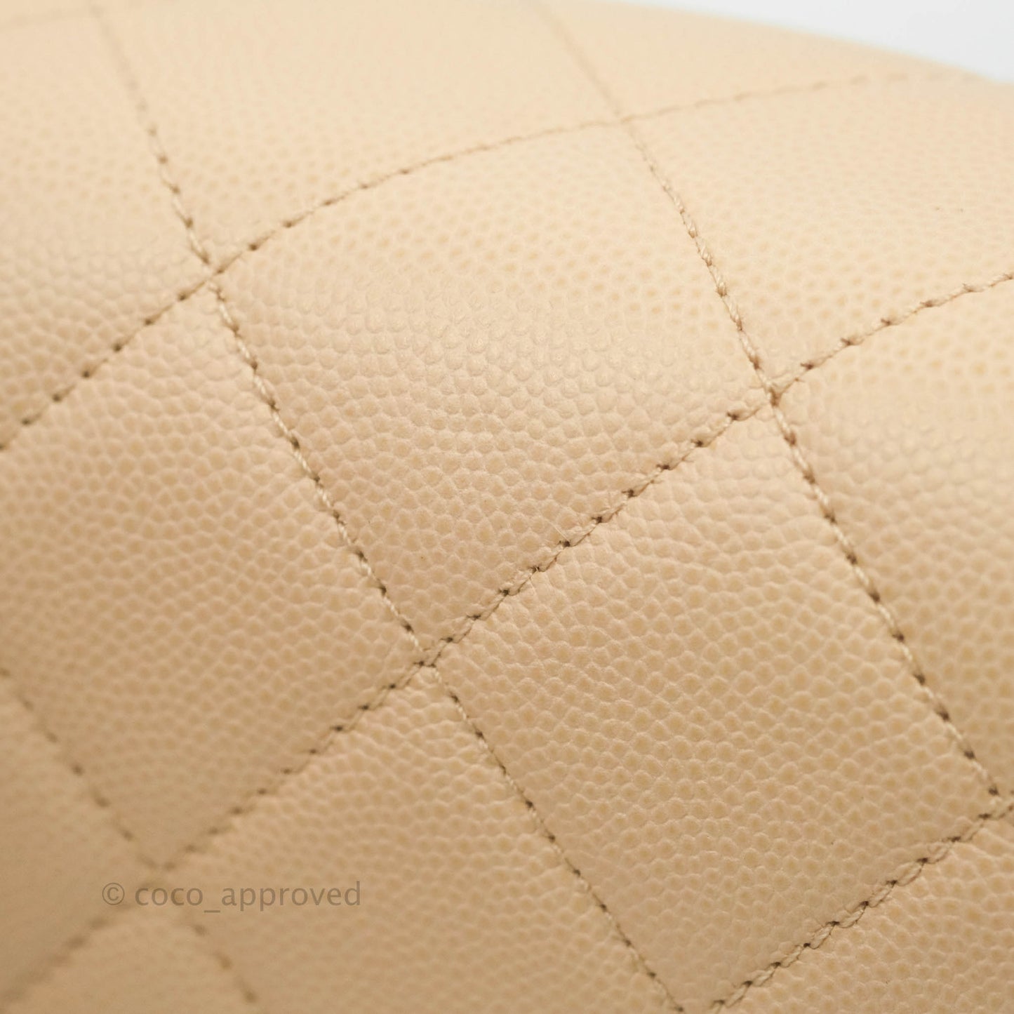 Chanel Quilted Small Like The Wallet Flap Light Beige Caviar Light Gold Hardware 22C