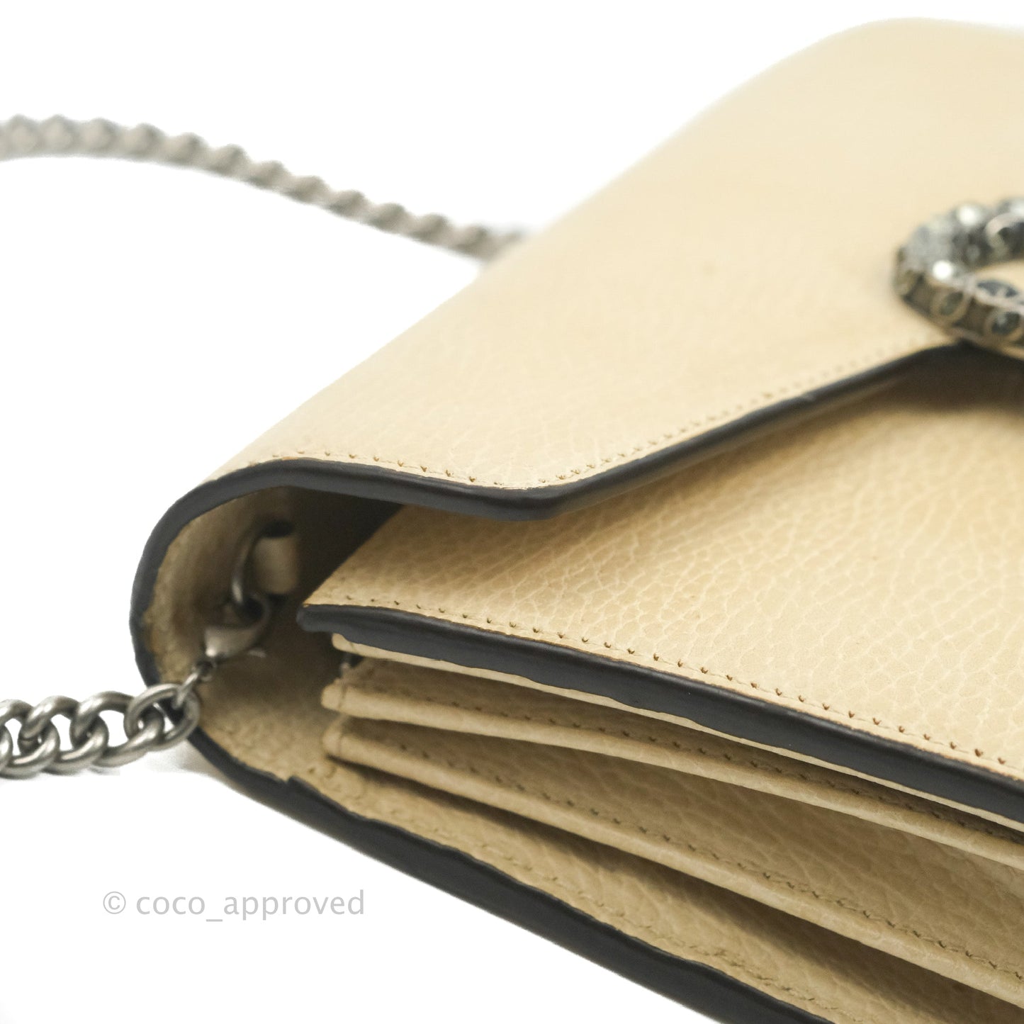 Gucci Dionysus Mini Leather Chain Bag Ivory