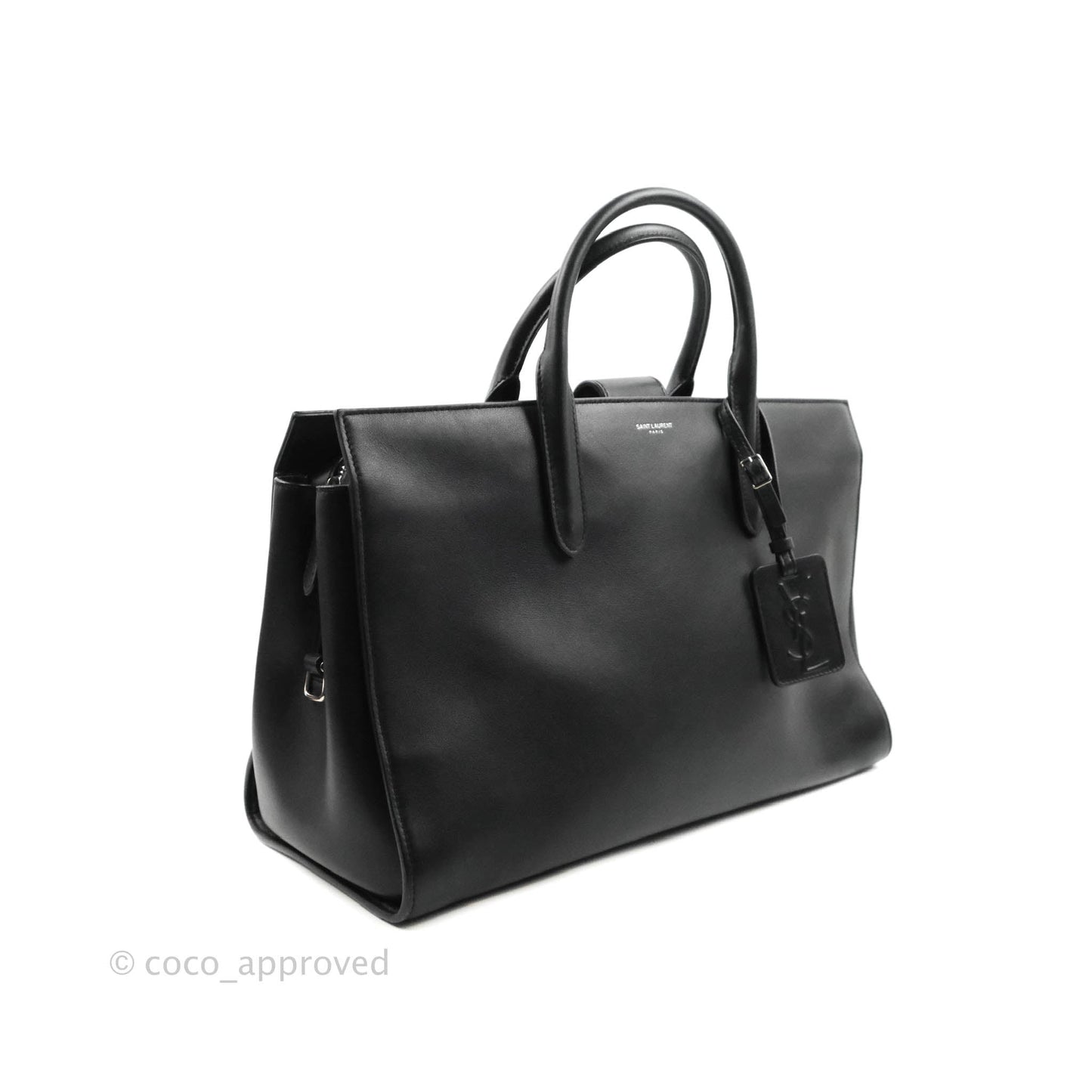 Saint Laurent Larger Jane Bag Black Silver Hardware
