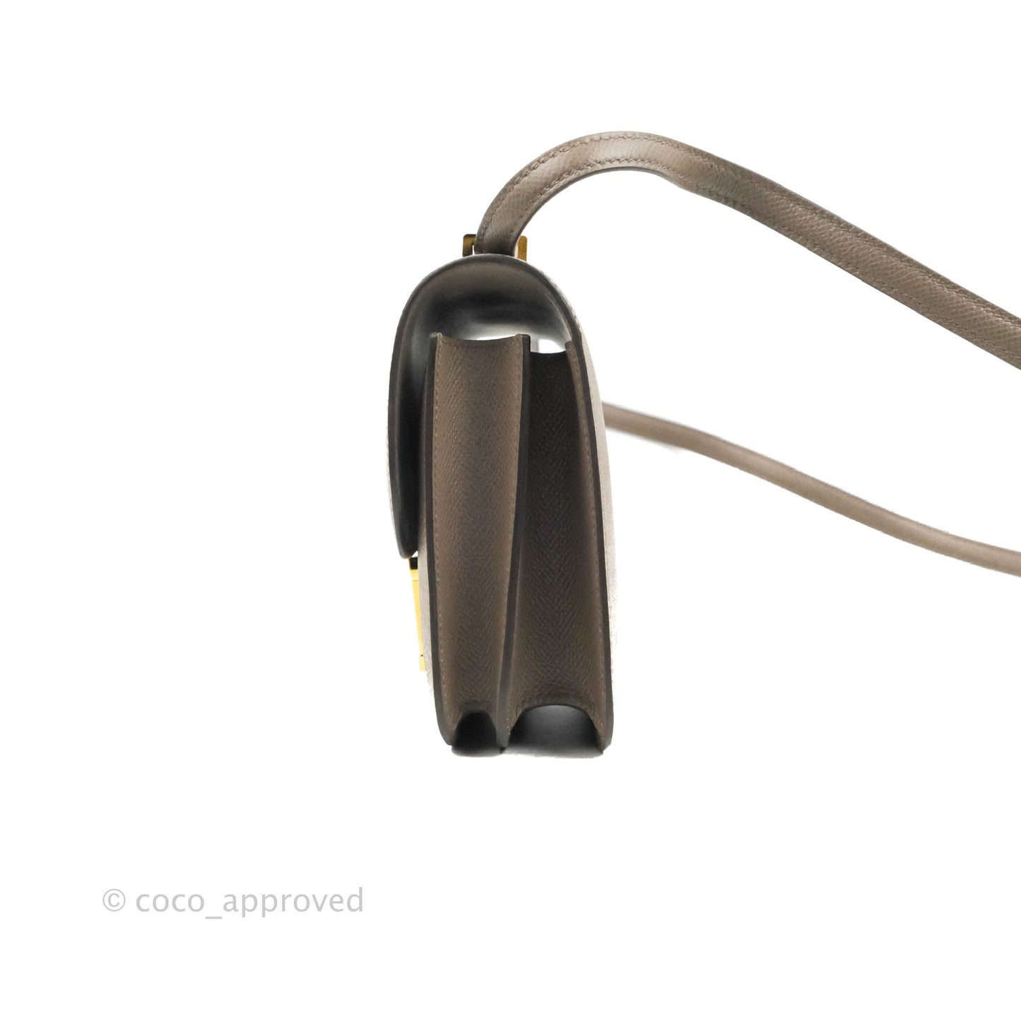 Hermès Constance Mini 18cm 8F Gris Etain Epsom Gold Hardware