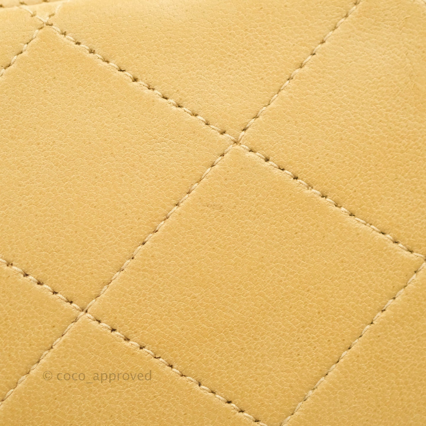 Chanel Classic Vintage Jumbo Single Flap Beige Lambskin Gold Hardware