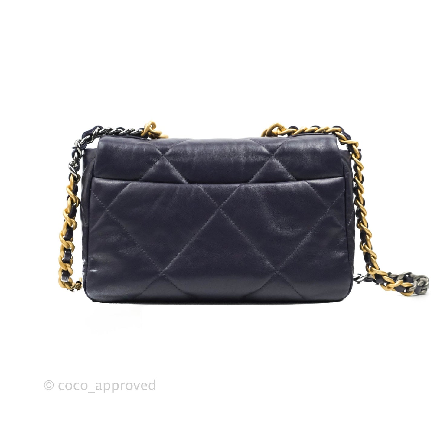 Chanel 19 Small Dark Purple Mixed Hardware