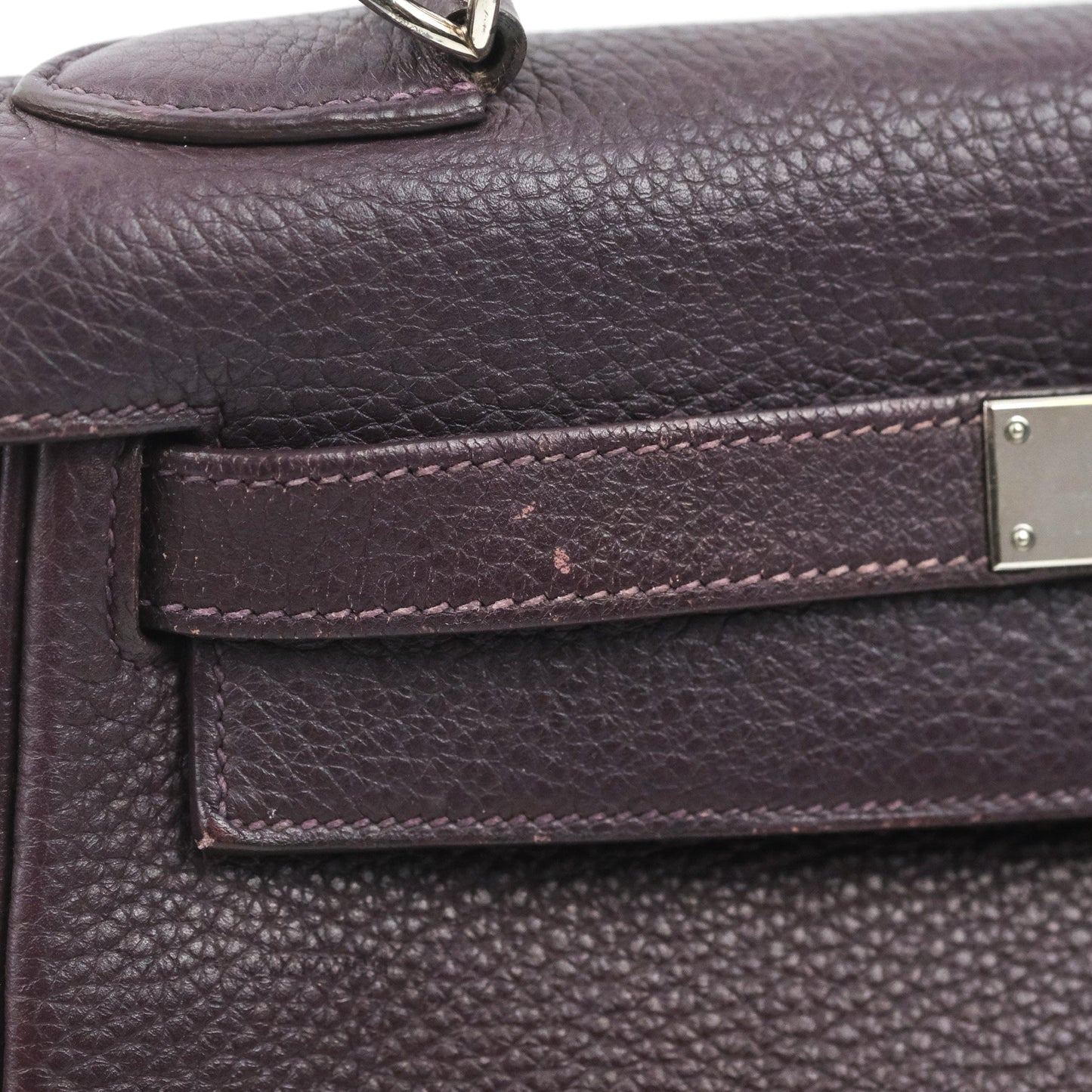 Hermès Retourne Kelly 28 Raisin TPM Palladium Hardware