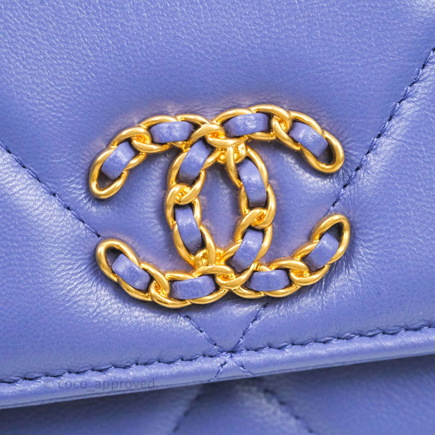 Chanel 19 Wallet on Chain WOC Very Peri Mixed Hardware