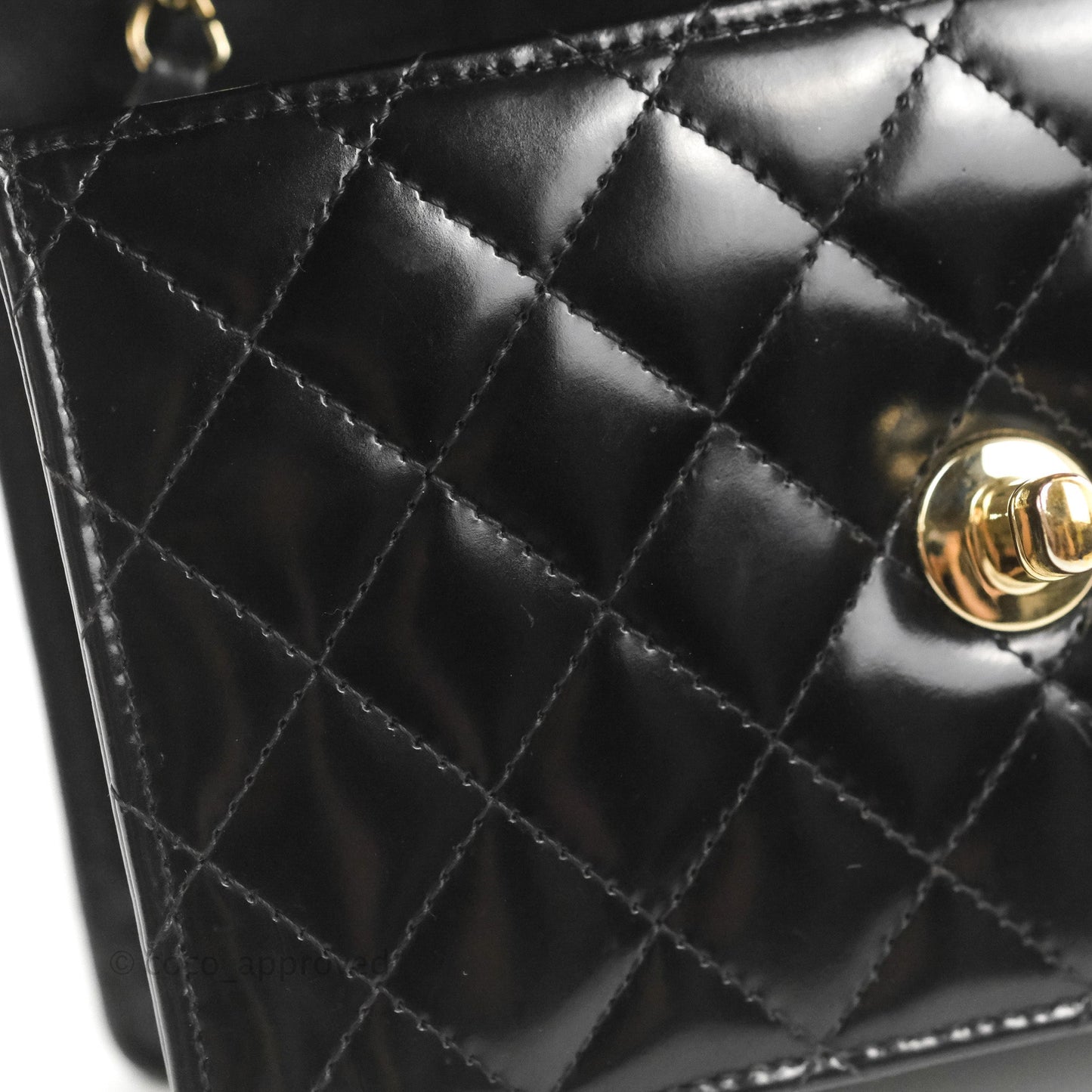 Chanel Mini Flap Clutch with Chain Black Gold Hardware
