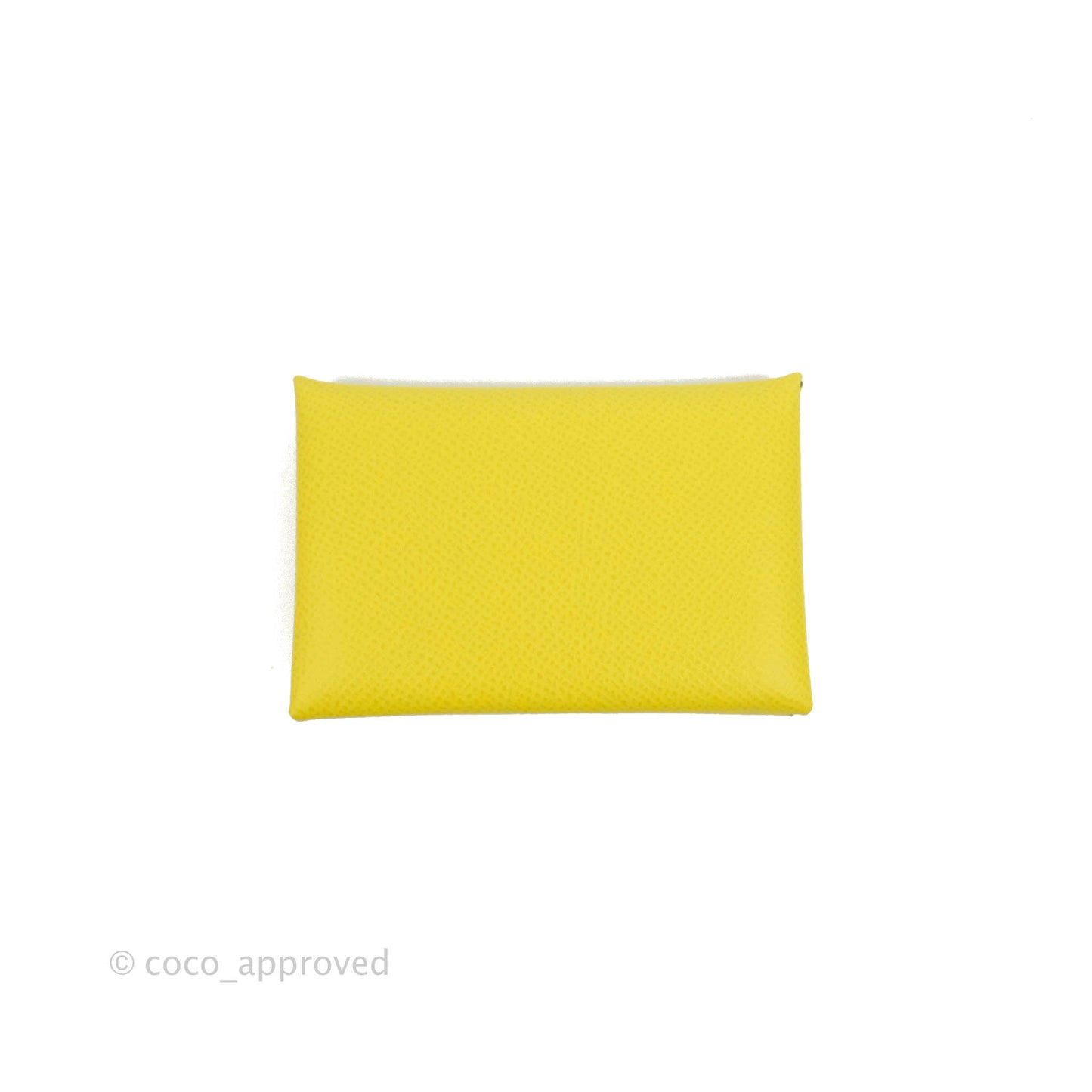 Hermès Calvi Card Holder Epsom Yellow