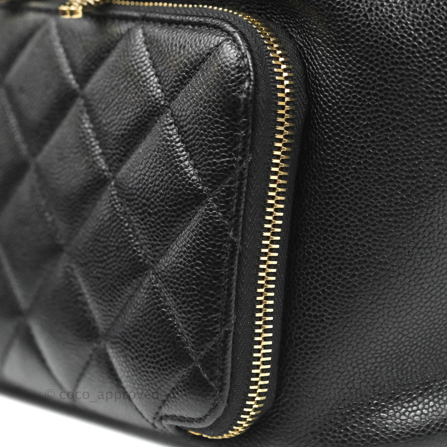 Chanel Quilted Business Affinity Backpack Black Caviar Light Gold Hardware