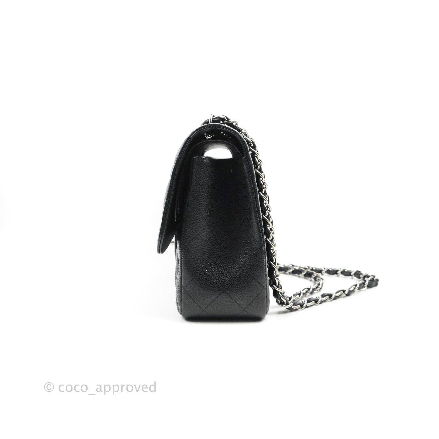 Chanel Jumbo Double Flap Black Caviar Silver Hardware⁣⁣