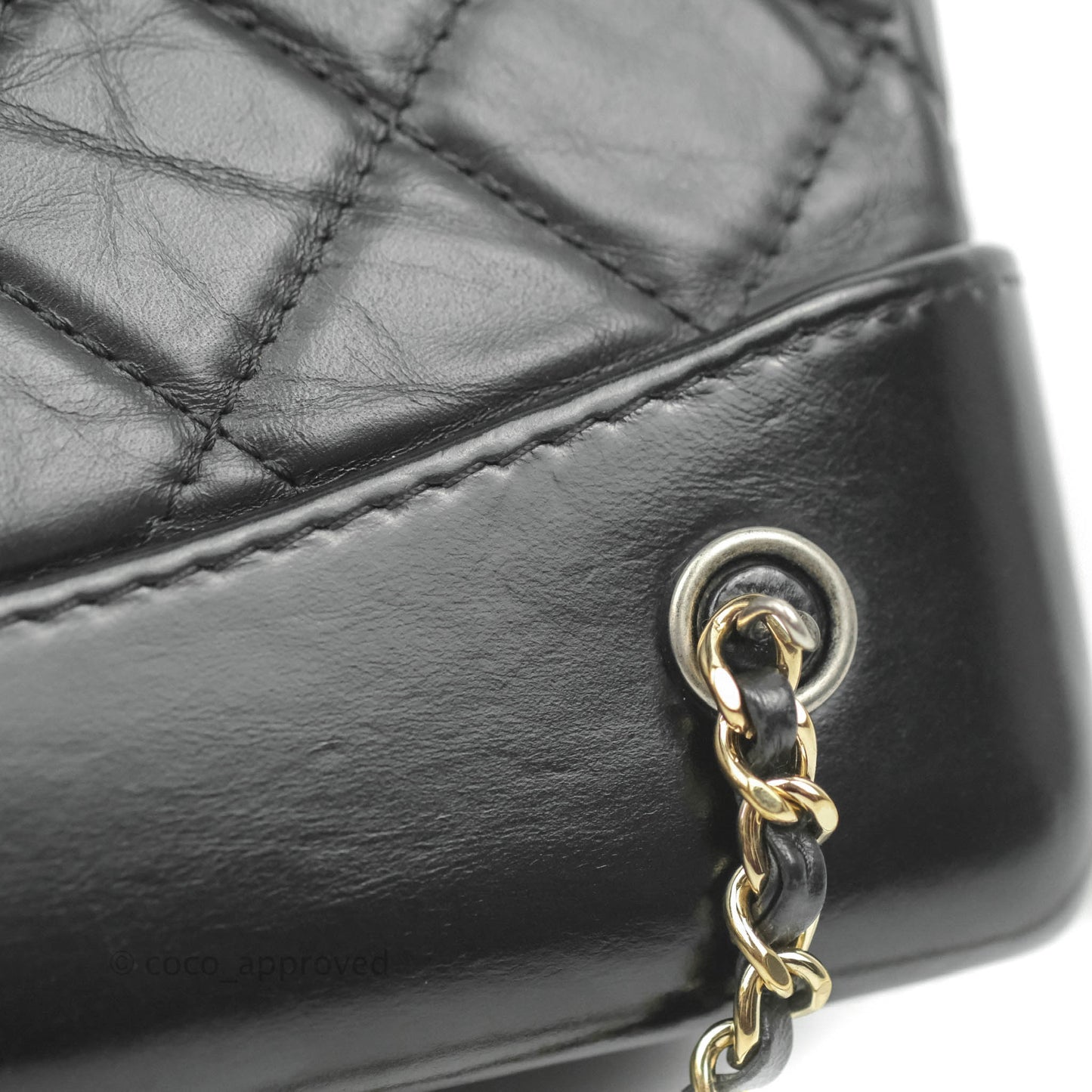 Chanel Small Gabrielle Backpack Black Aged Calfskin