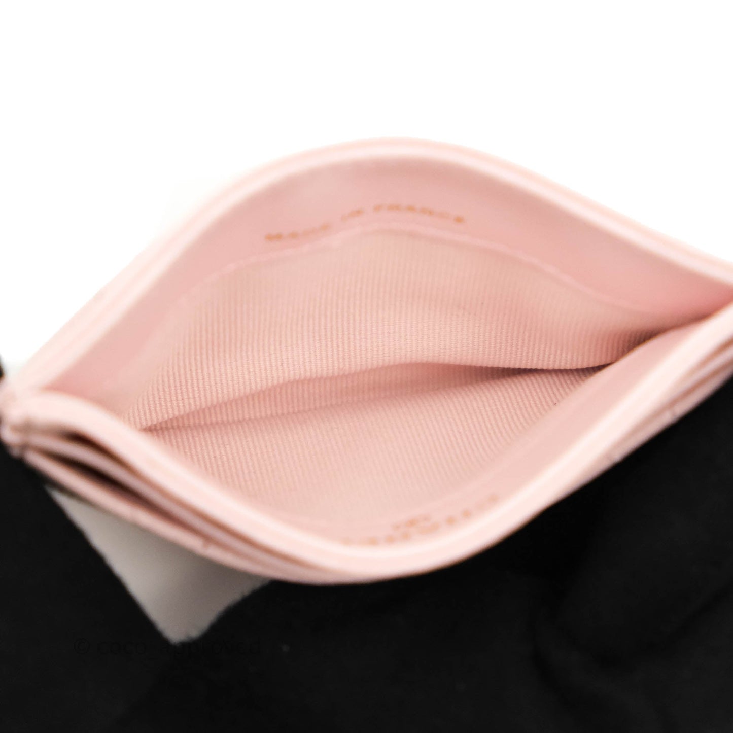 Chanel Classic Flat Card Holder Light Pink Caviar Gold Hardware