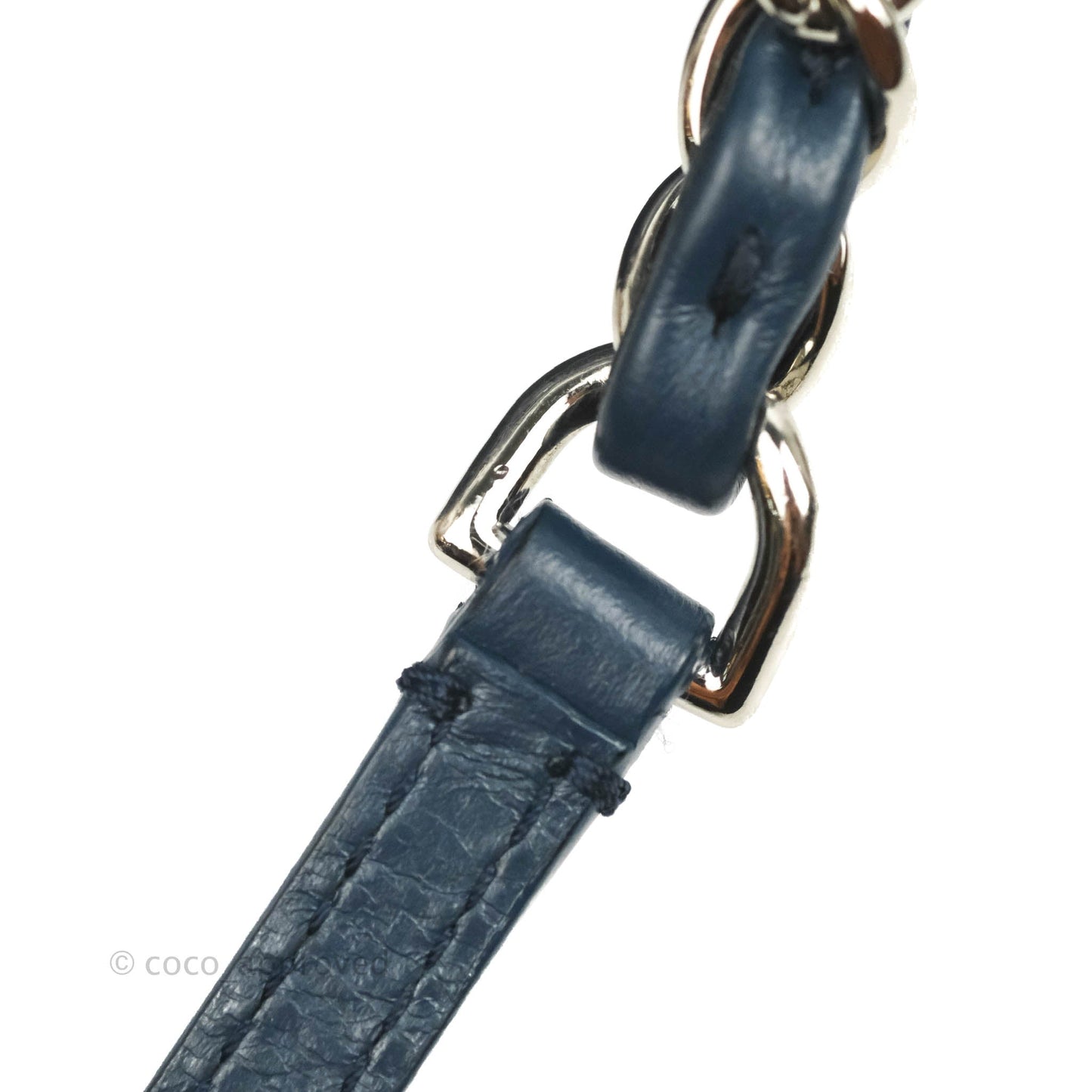 Chanel Drawstring Bucket Bag Dark Blue Aged Calfskin Silver Hardware