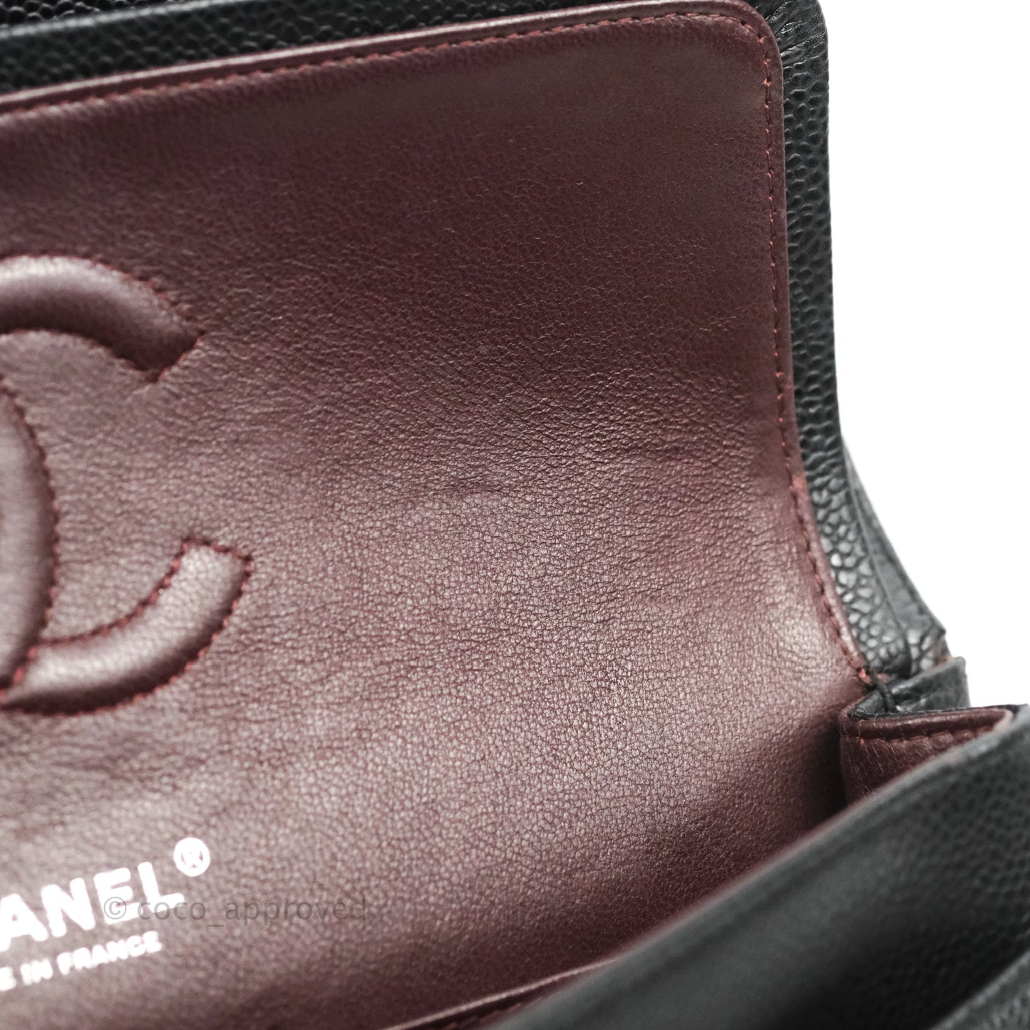 Chanel Classic M/L Medium Flap Quilted Black Caviar Silver Hardware
