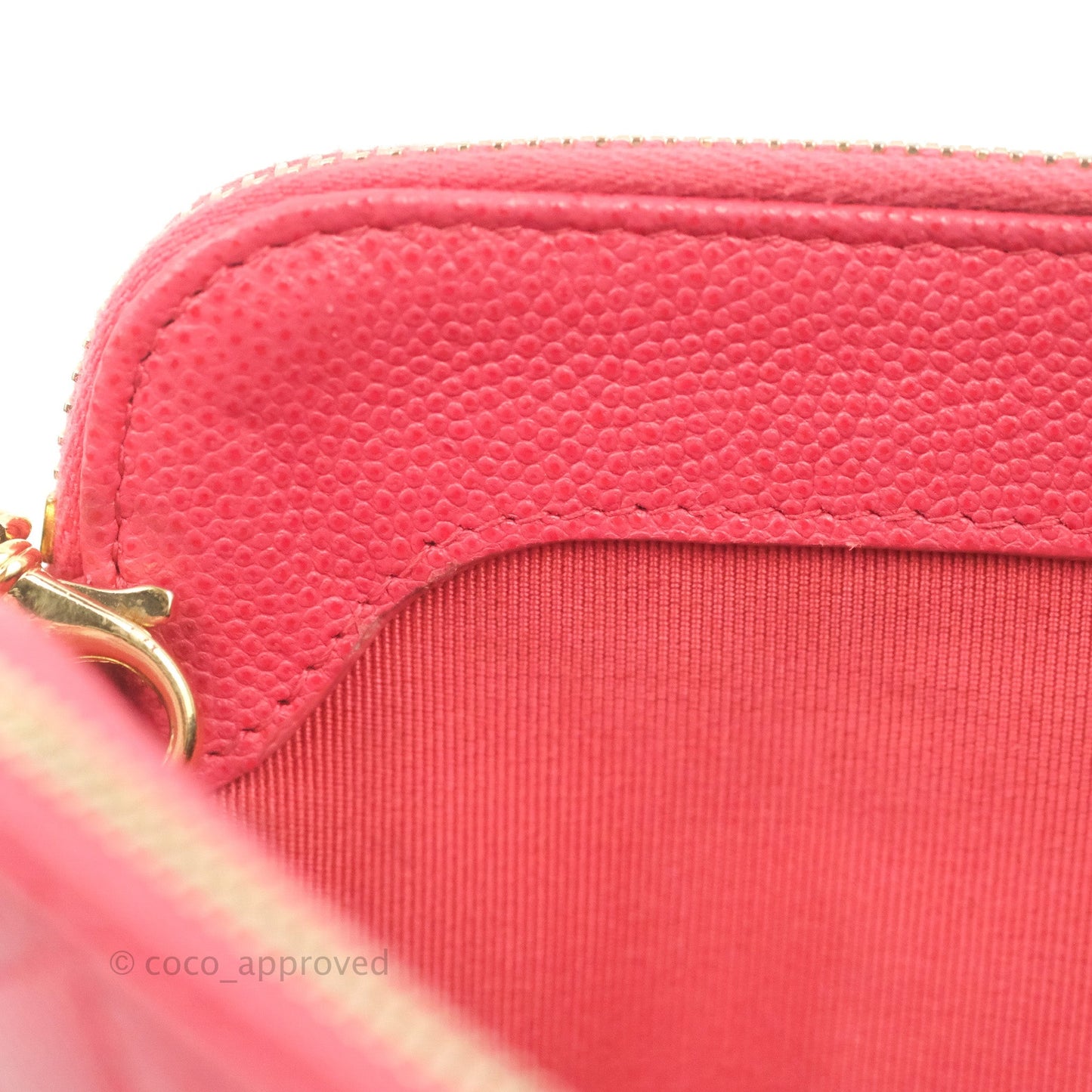 Chanel Quilted Clutch With Chain Pink Caviar Gold Hardware