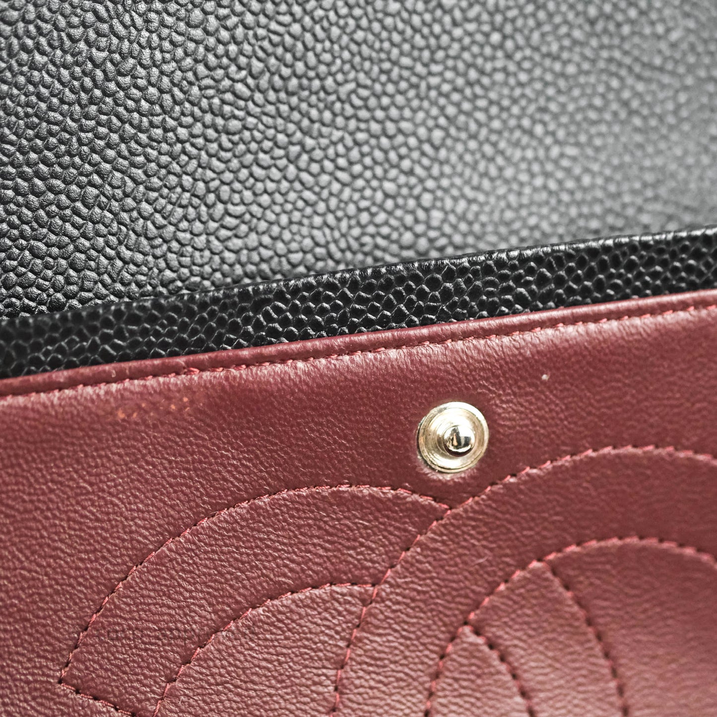 Chanel Quilted Maxi Double Flap Black Caviar Silver Hardware