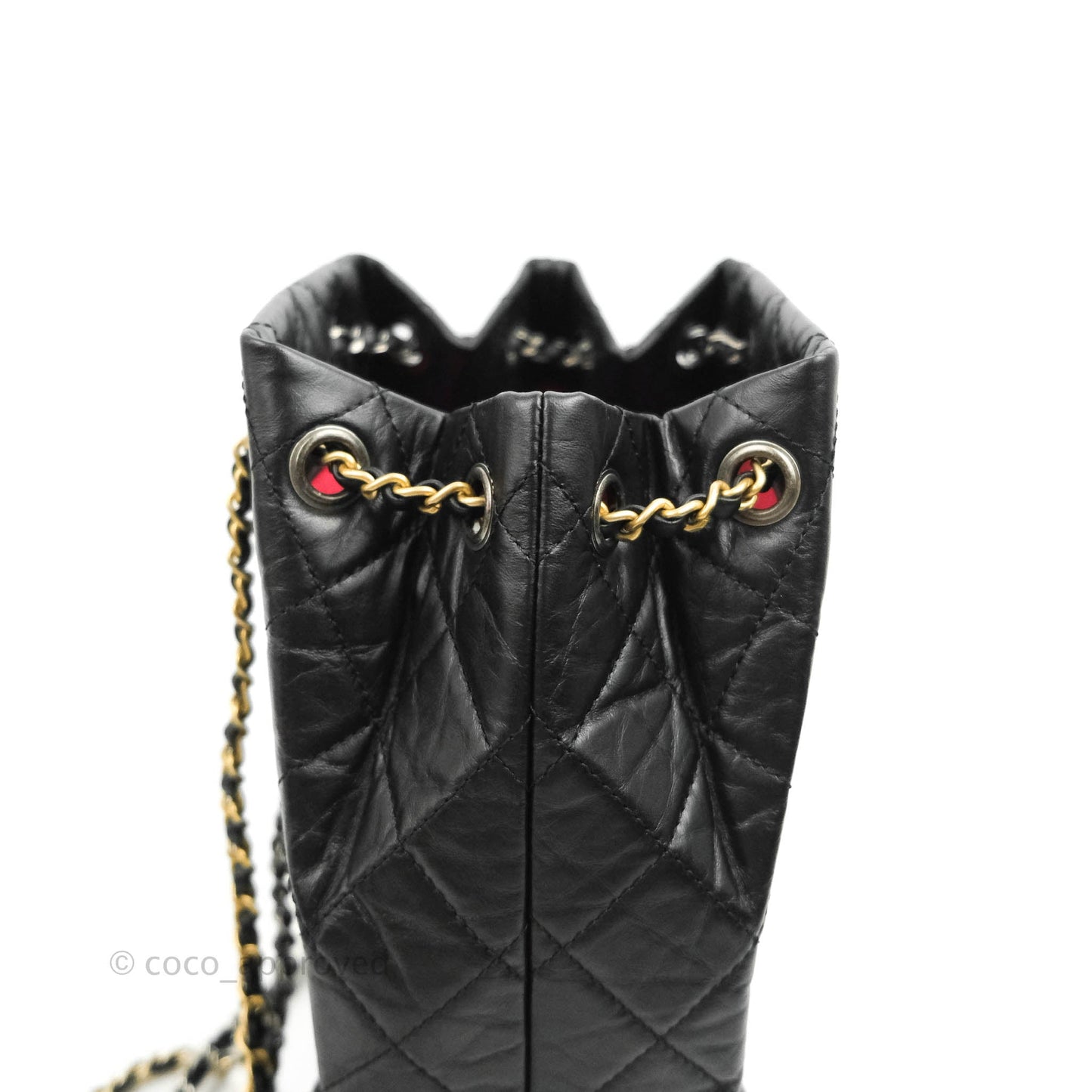 Chanel Small Gabrielle Backpack Black Aged Calfskin