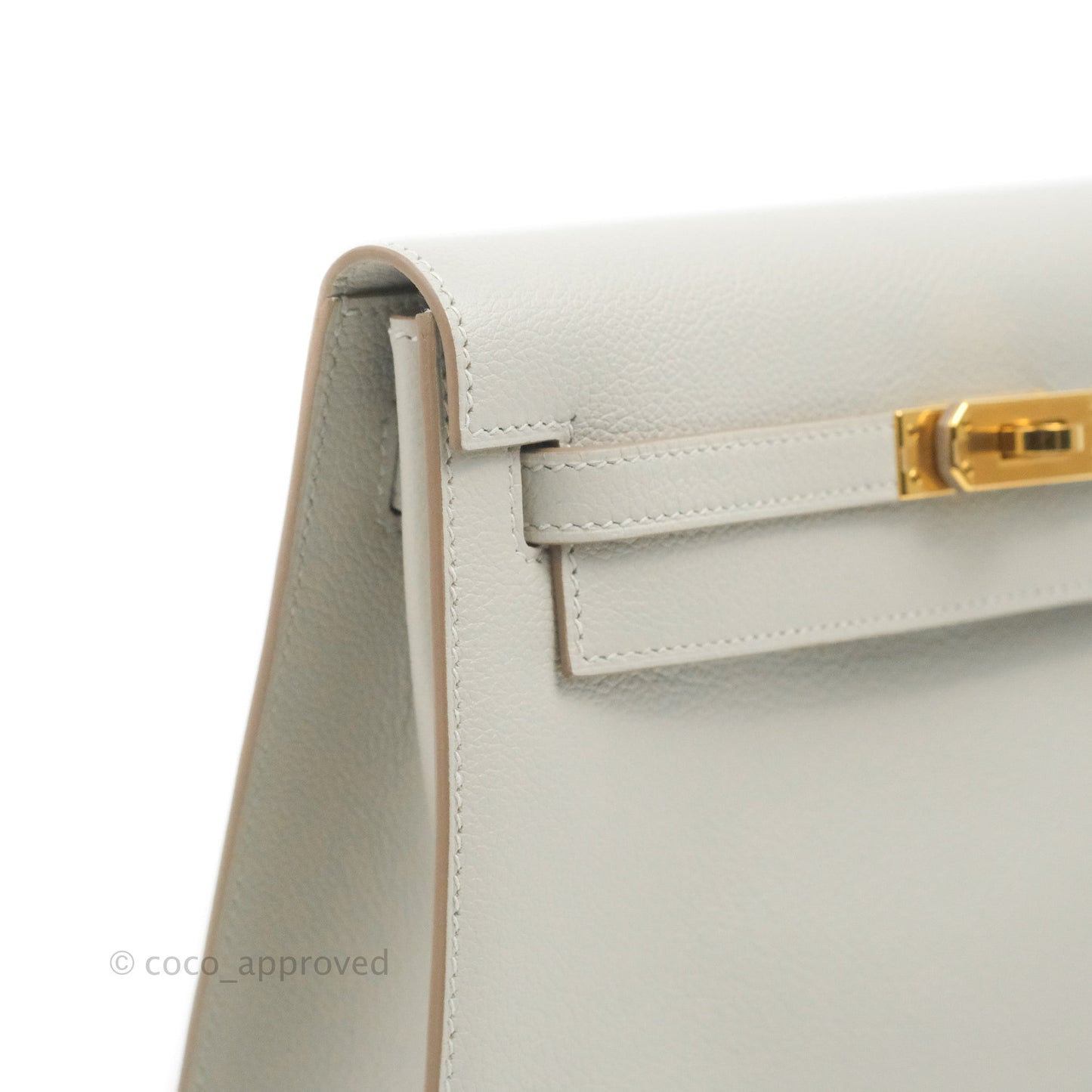 Hermès Kelly Danse II Bag Gris Perle 80 Evercolor Gold Hardware