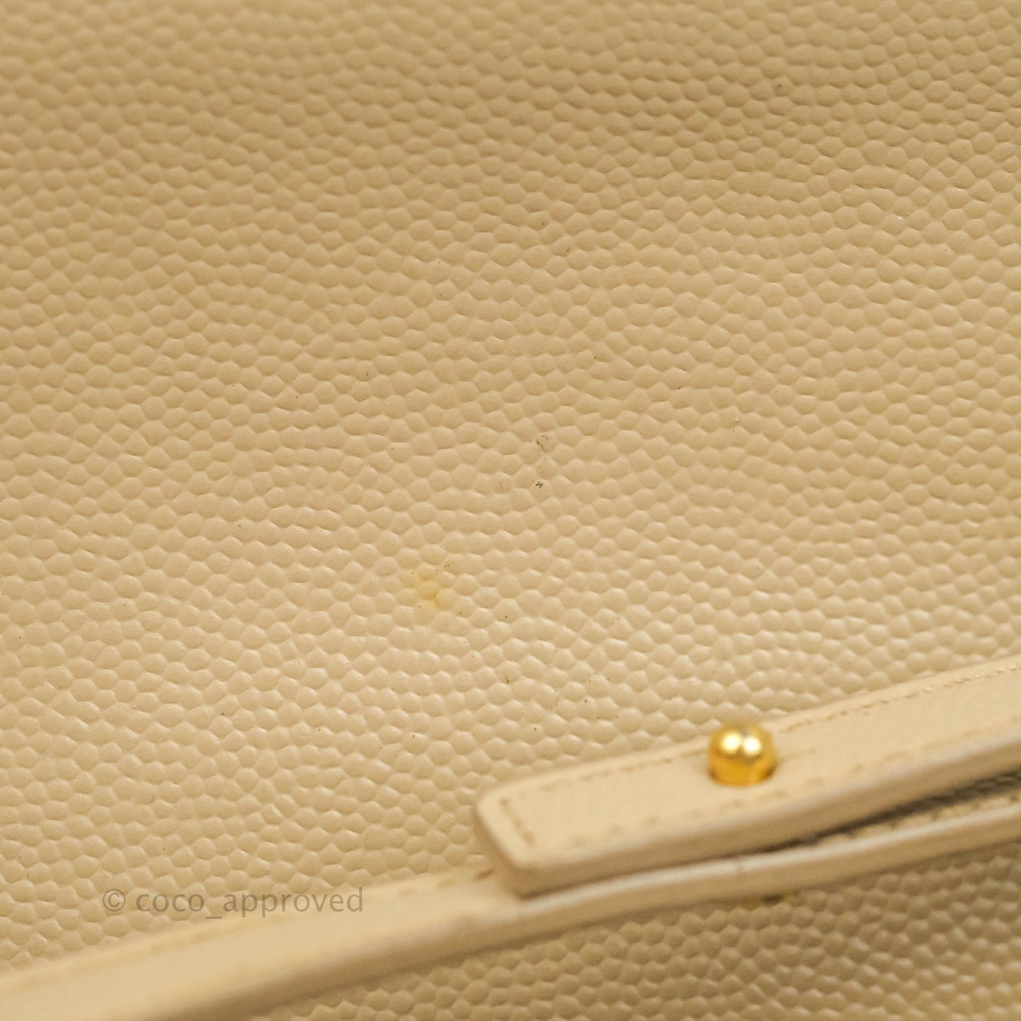 Saint Laurent Classic Beige Grained Leather Gold Hardware