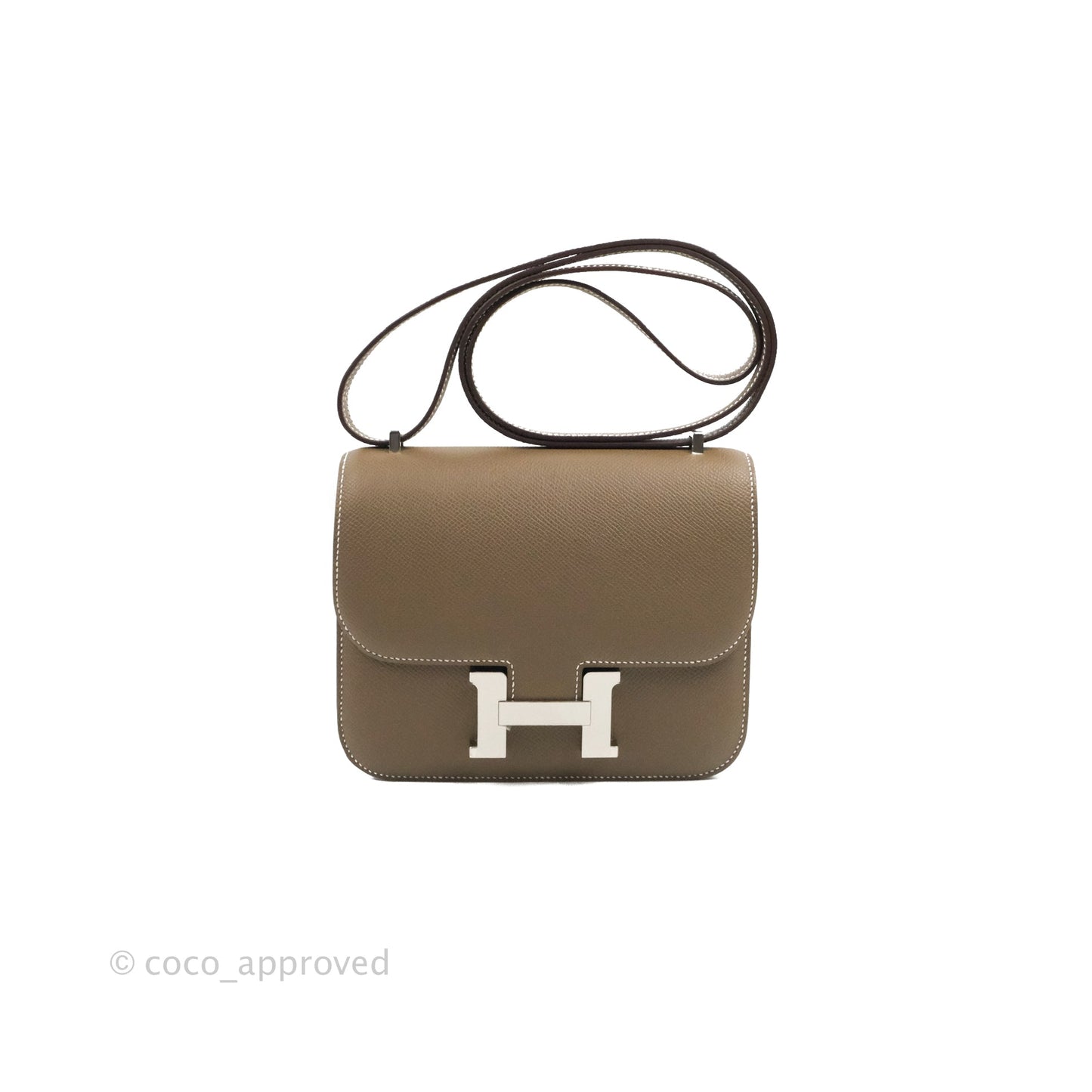 Hermès Constance Mini 18cm Etoupe Epsom Palladium Hardware