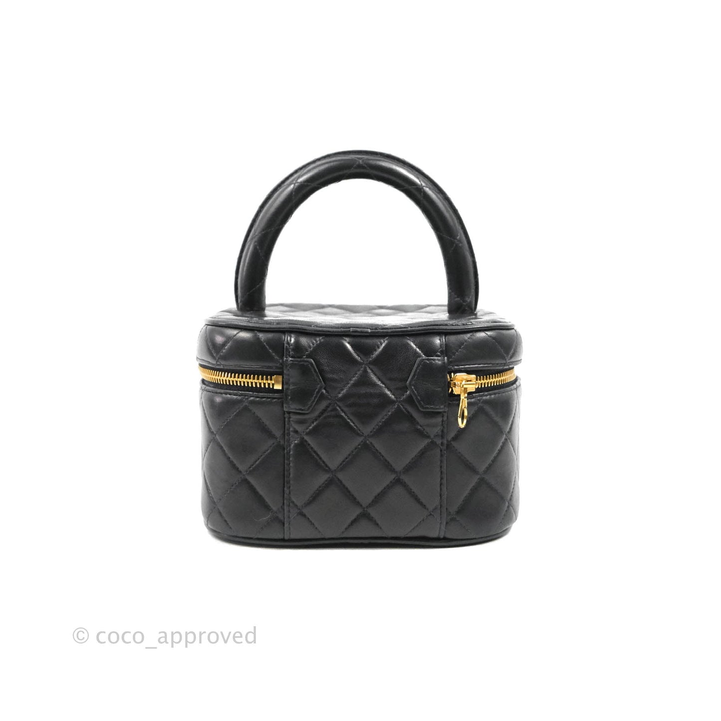 Chanel Vintage Vanity Case Very Dark Navy Lambskin