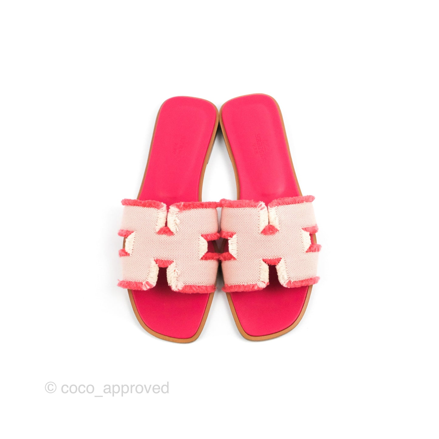 Hermès Oran Sandals Frill in Pink Size 36
