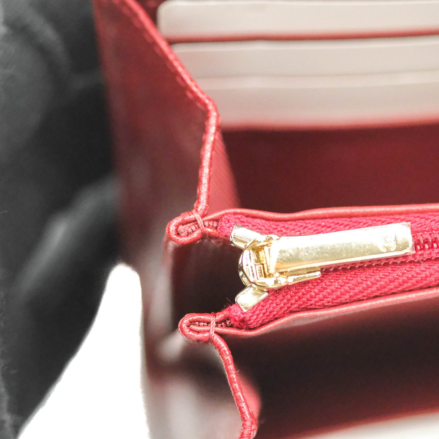 Chanel Caviar Quilted Long Flap Wallet Burgundy Caviar Gold Hardware