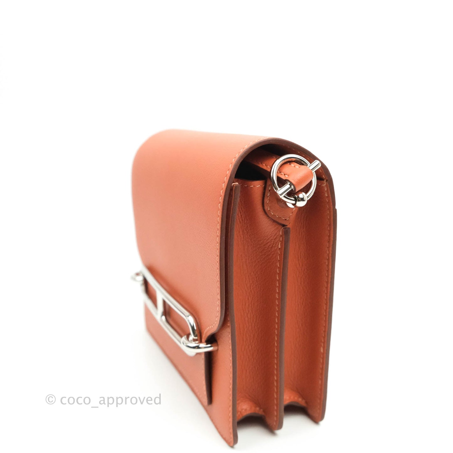 Hermès Roulis Mini 18 Blush Rose Jaipur Evercolor Palladium Hardware