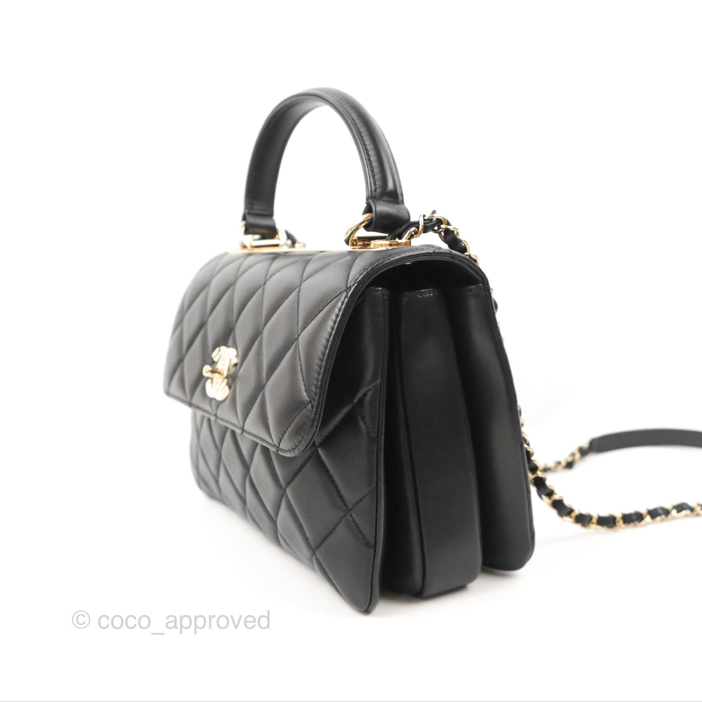 Chanel Trendy CC Small Black Lambskin Gold Hardware