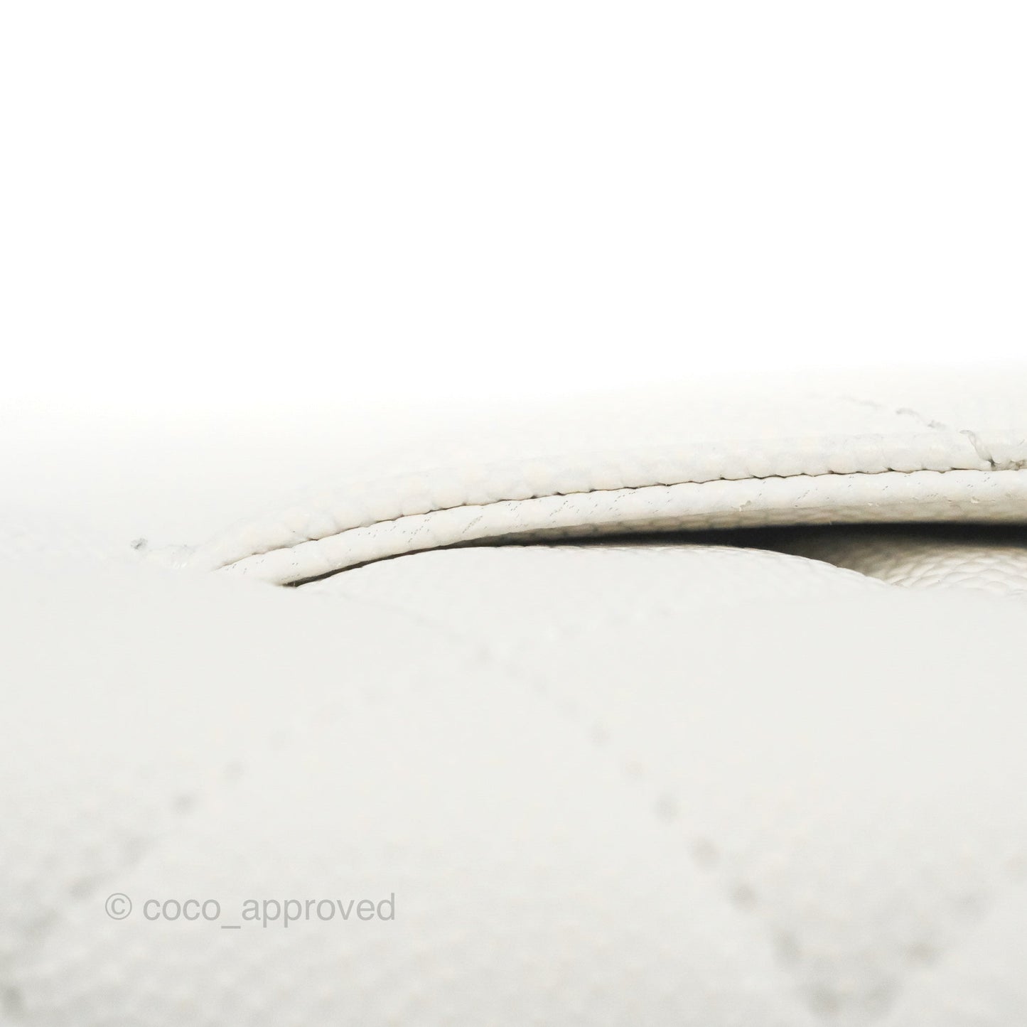 Chanel Quilted Classic Wallet on Chain WOC White Caviar Gold Hardware