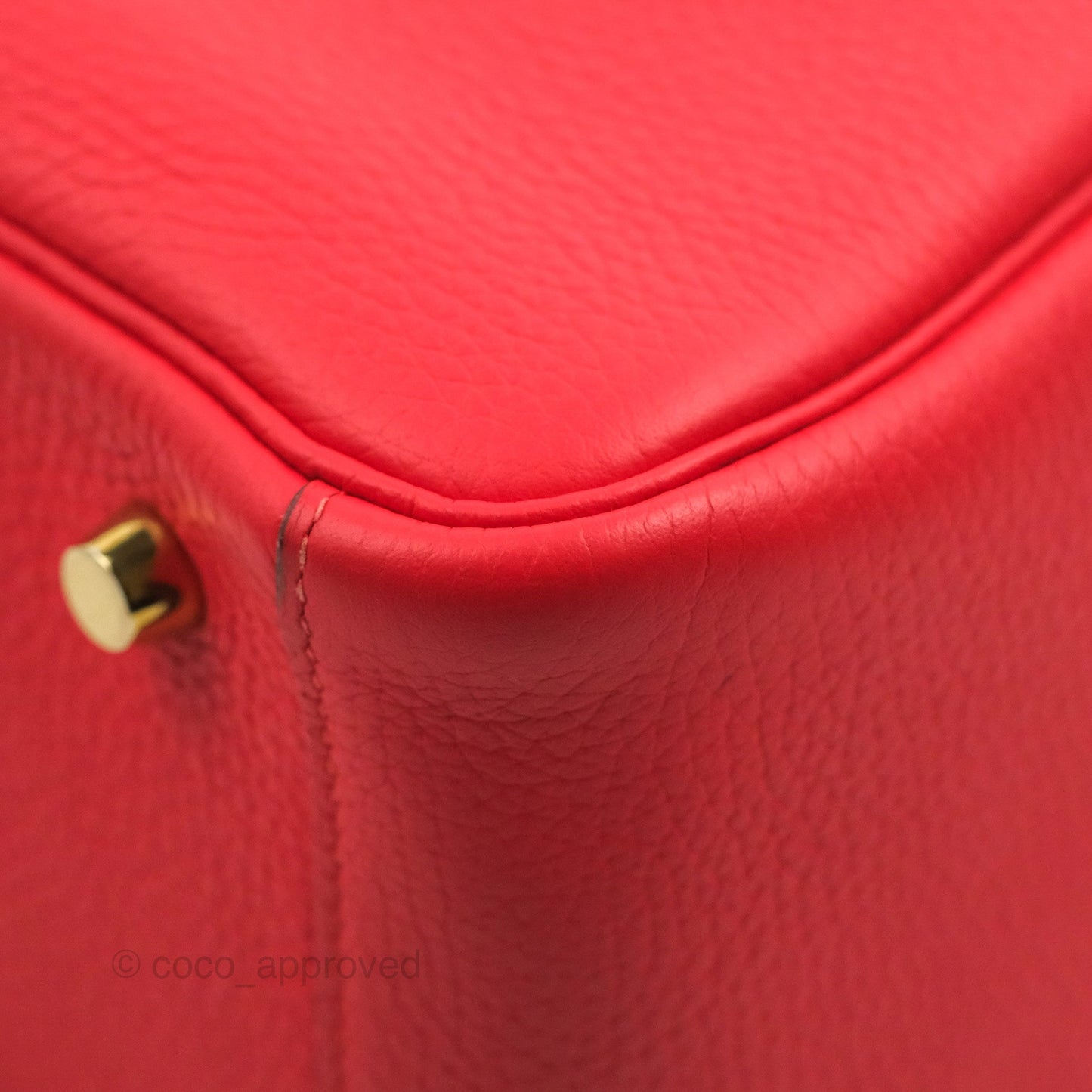 Hermès Lindy 26 Rouge de Coeur Clemence Gold Hardware