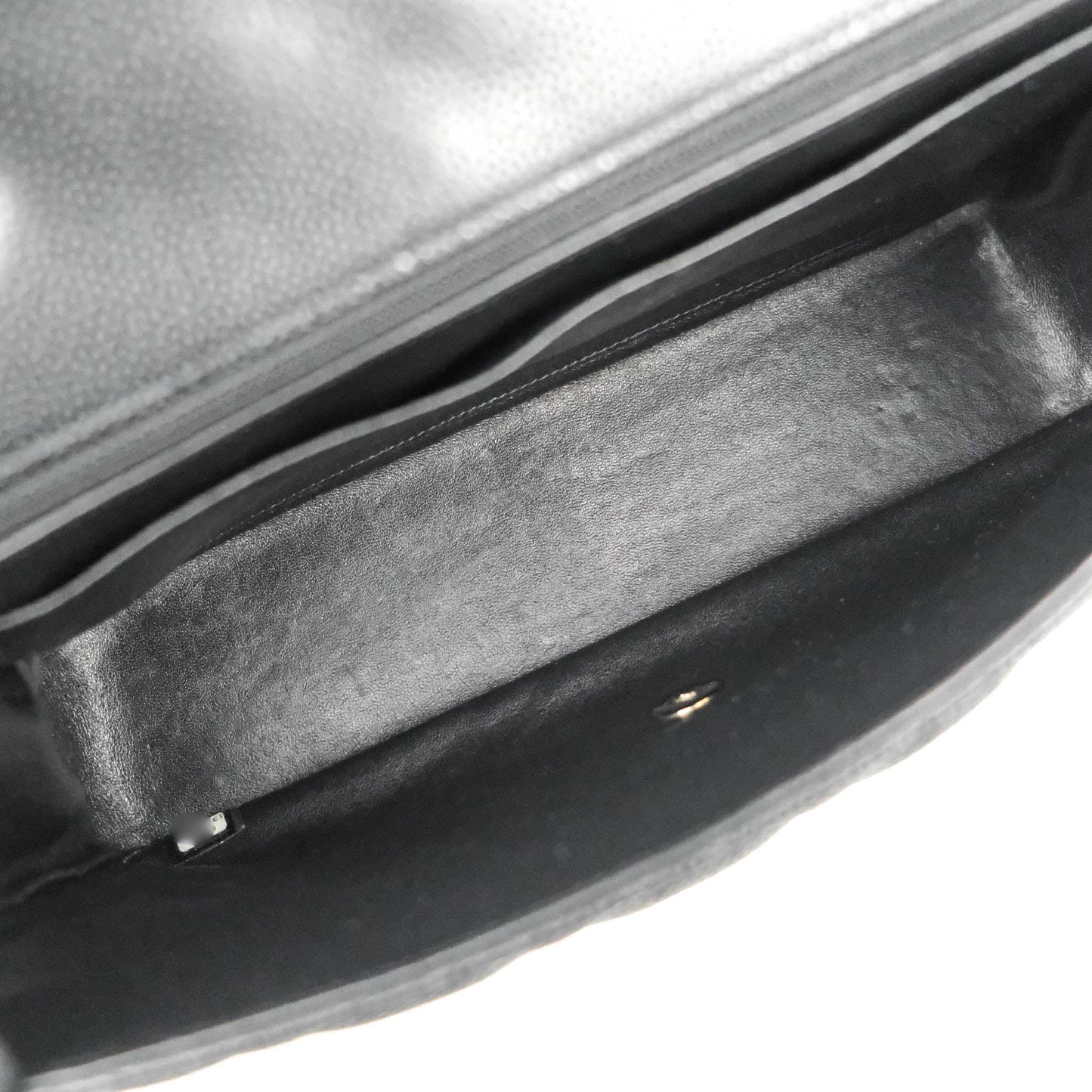 Chanel Jumbo Single Flap Black Caviar Silver Hardware