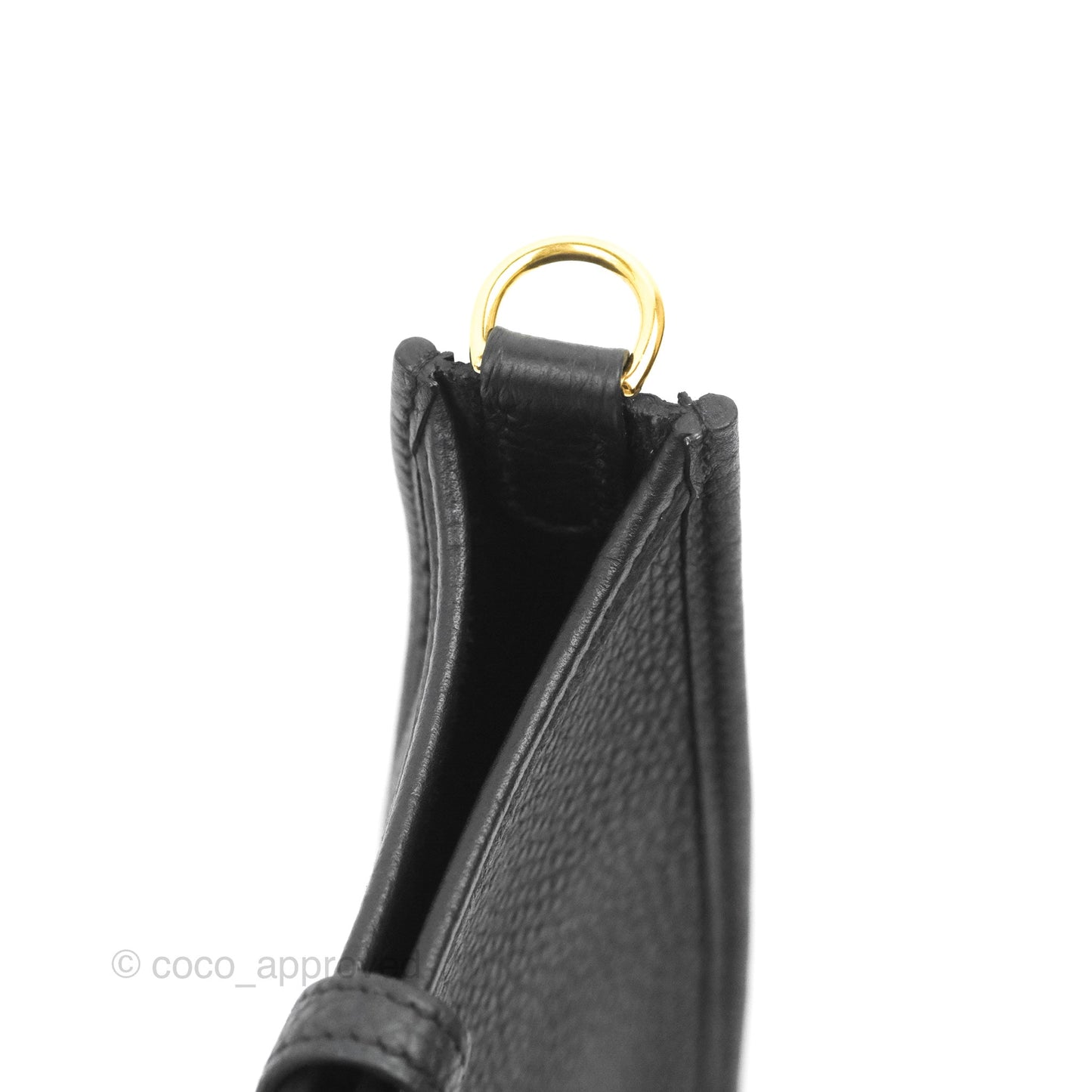 Hermès Mini Evelyne 16 Black Clemence Gold Hardware
