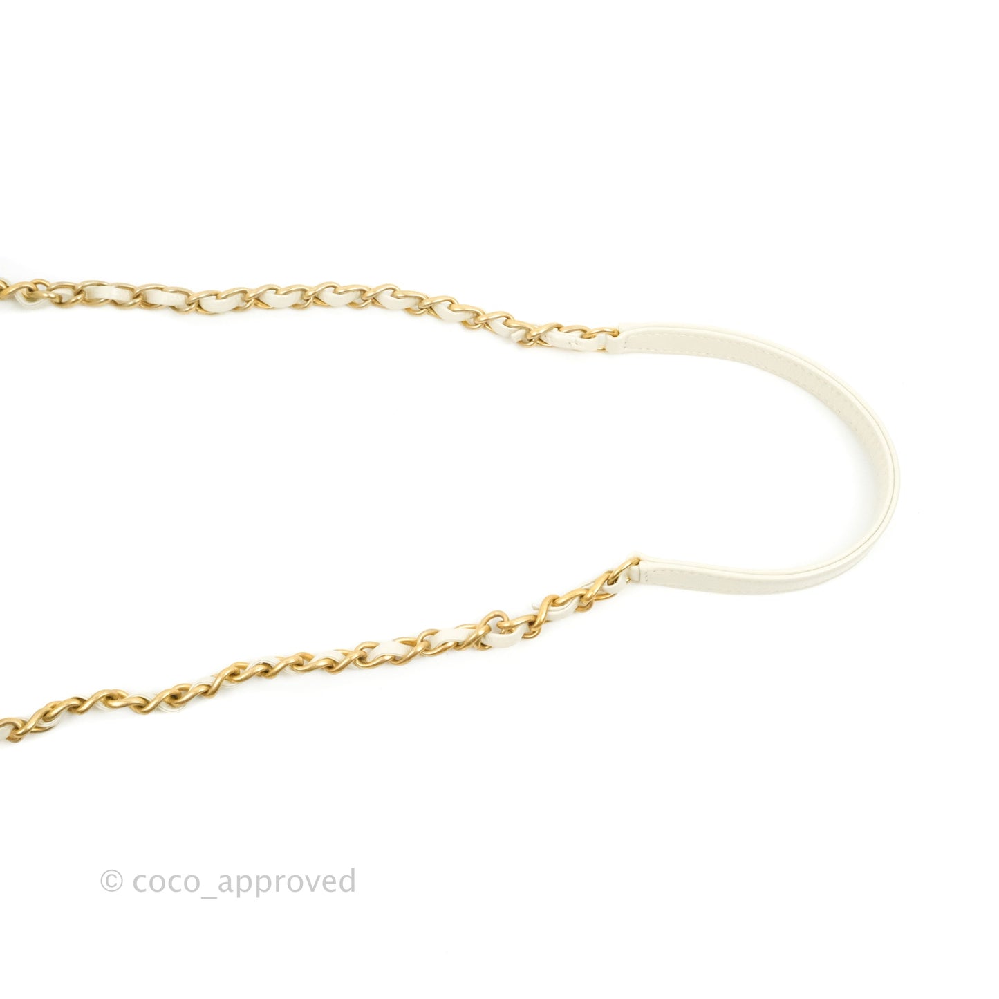 Chanel CC Small Drawstring Bucket Bag White Calfskin Aged Gold Hardware