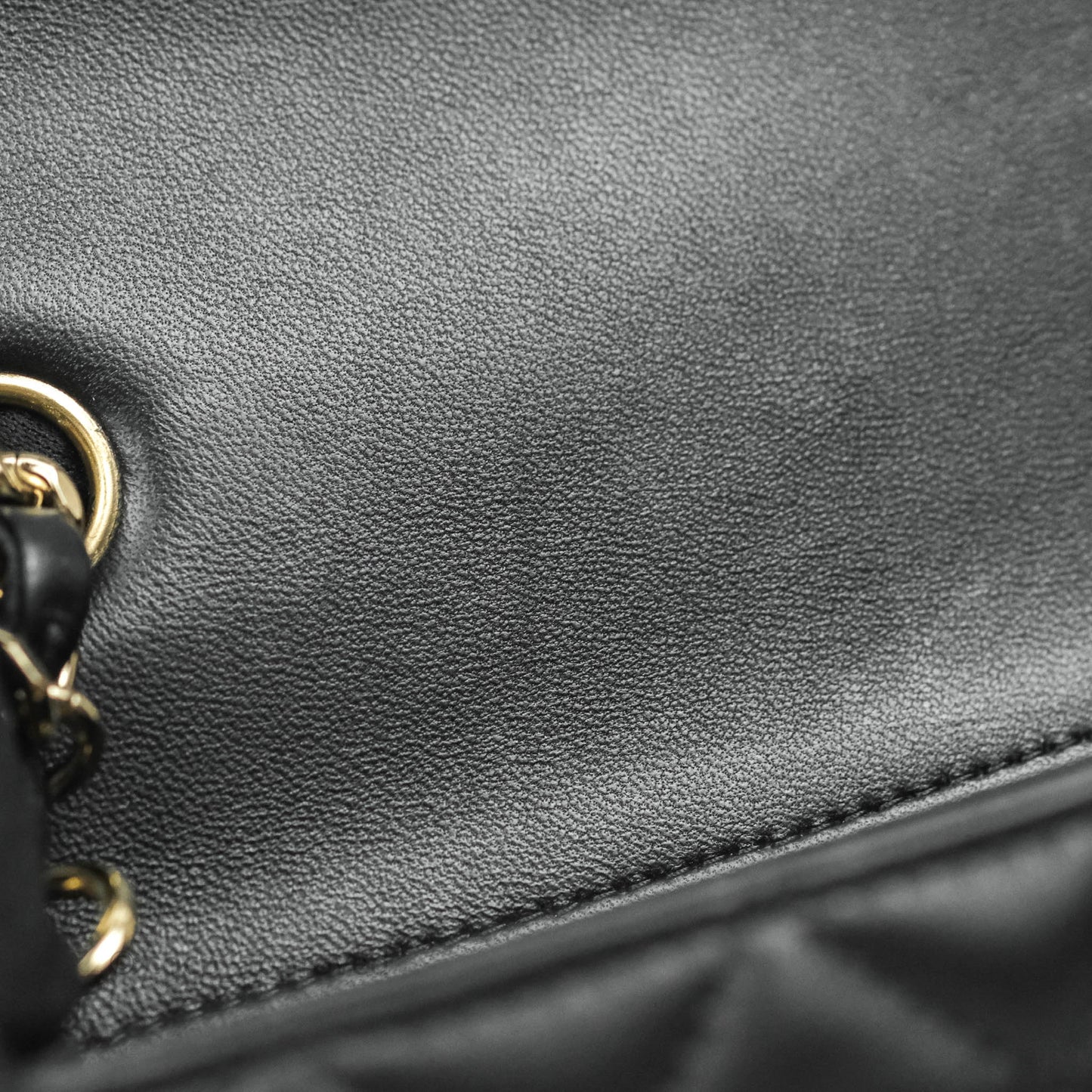 Chanel Quilted Mini Rectangular Lambskin Black Gold Hardware