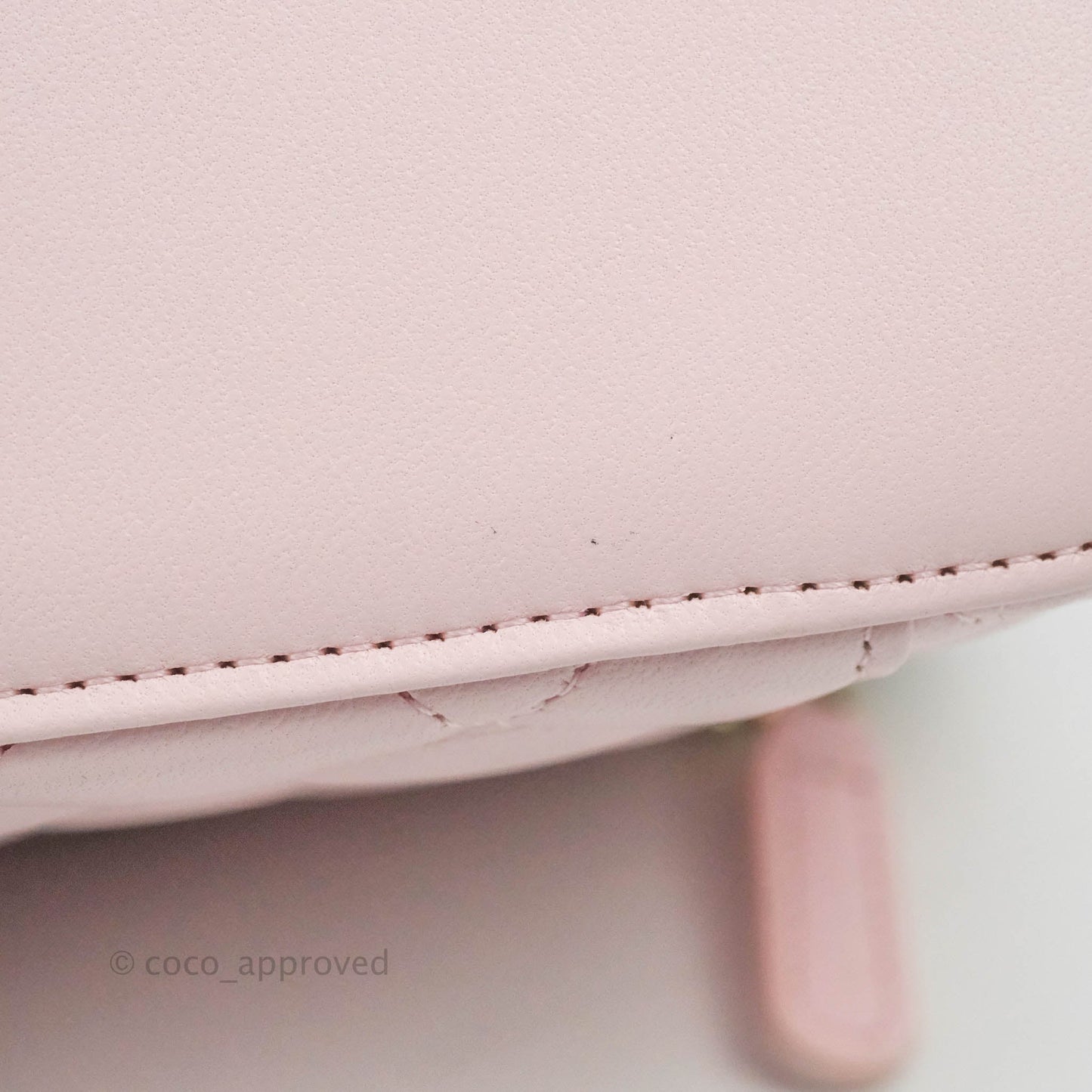 Chanel Top Handle Vanity with Chain Light Pink Lambskin Gold Hardware