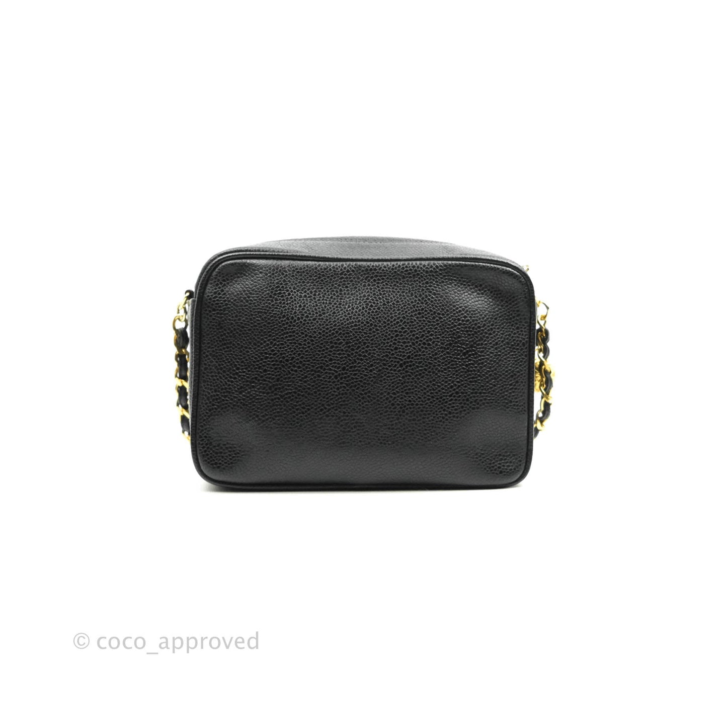 Chanel Vintage Camera Bag Black Caviar Gold Hardware
