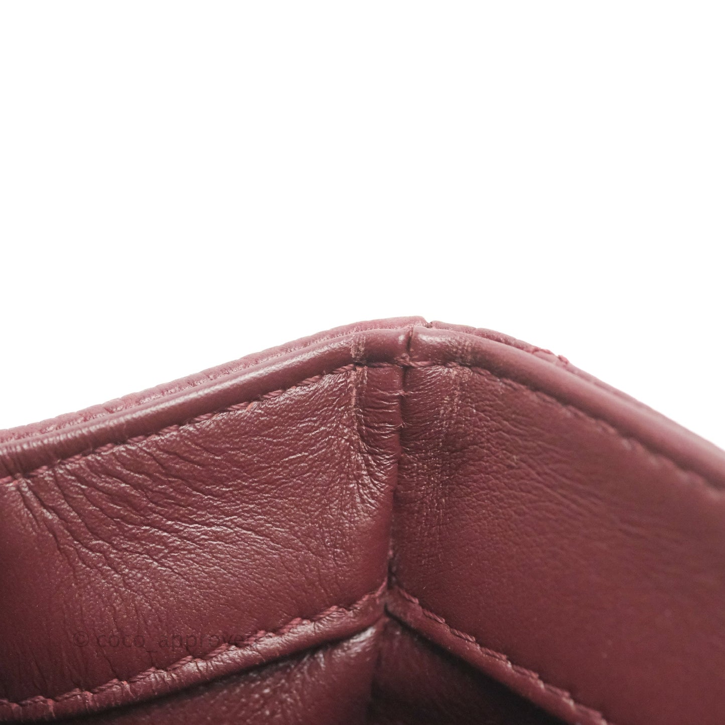 Chanel Quilted Medium CC Filigree Flap Burgundy Black Caviar