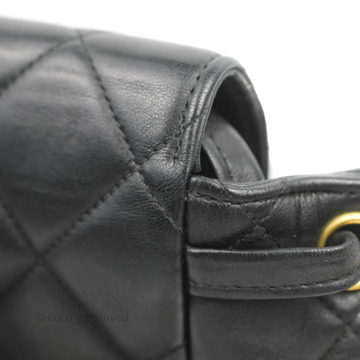 Chanel Vintage CC Duma Backpack Black Lambskin 24K Gold Hardware
