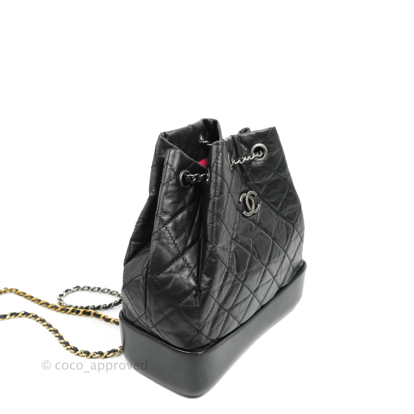 Chanel Small Gabrielle Backpack Black Aged Calfskin