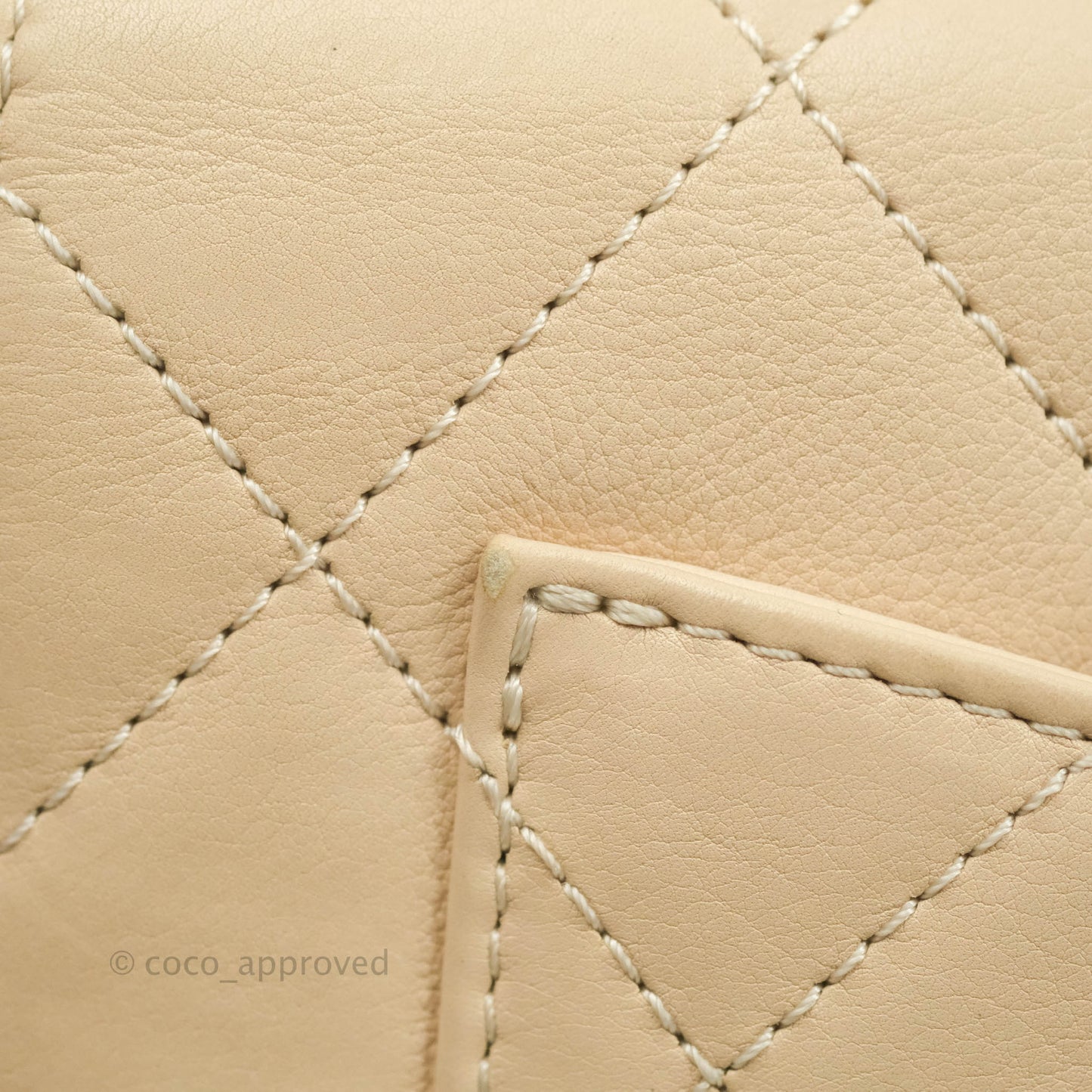 Chanel Small Gold Top Handle Bag Light Beige Lambskin Aged Gold Hardware