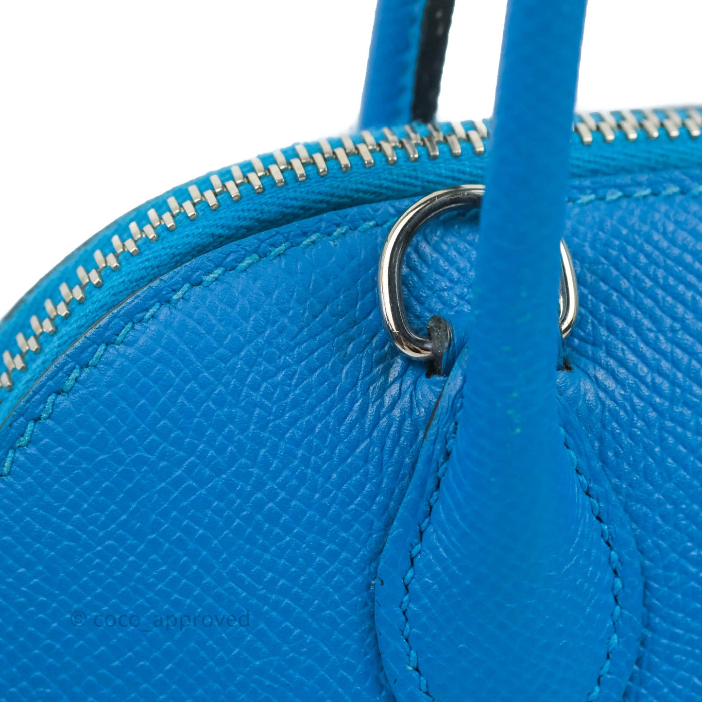 Hermès Bolide 27 Blue Epsom Silver Hardware