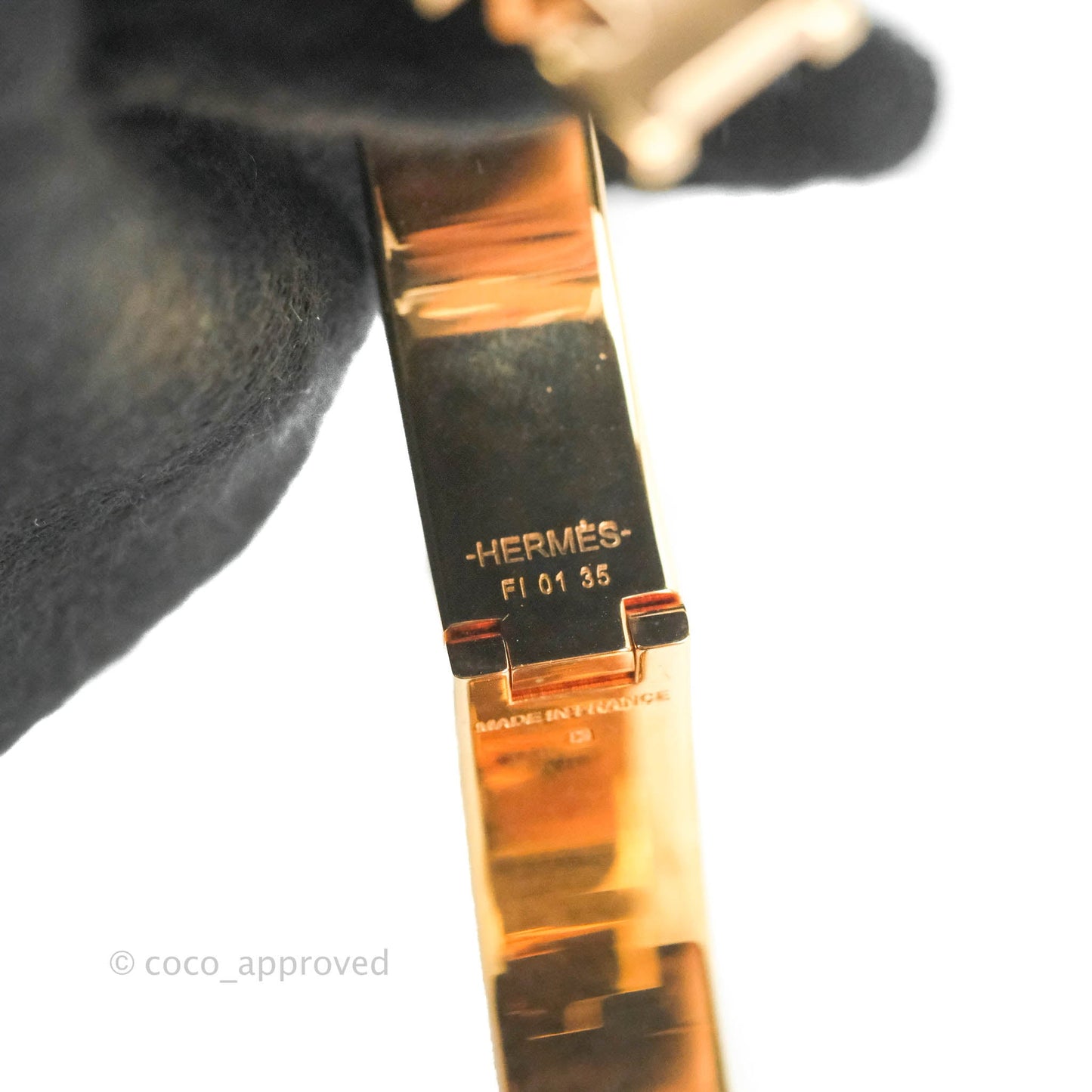 Hermès Clic H Bracelet Black Rose Gold PM