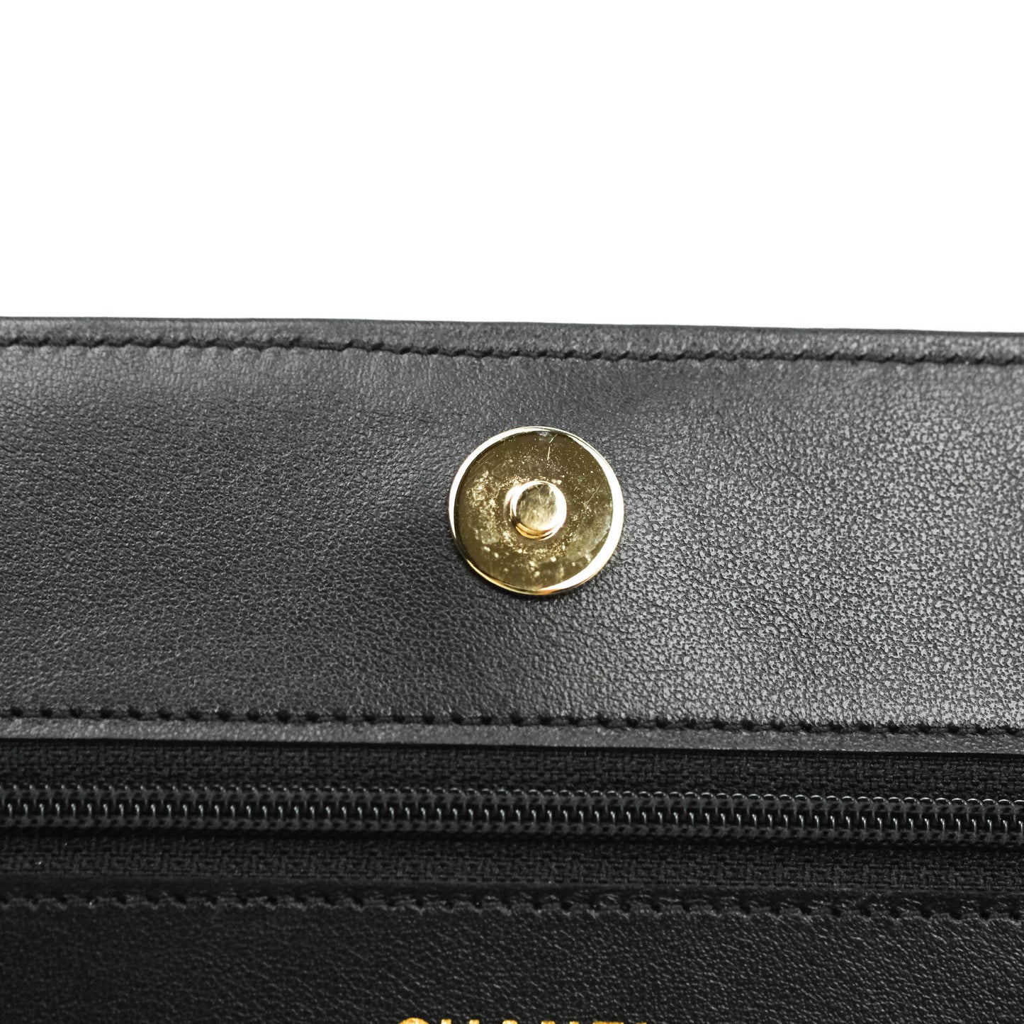 Chanel Quilted Boy Wallet on Chain WOC Black Caviar Gold Hardware