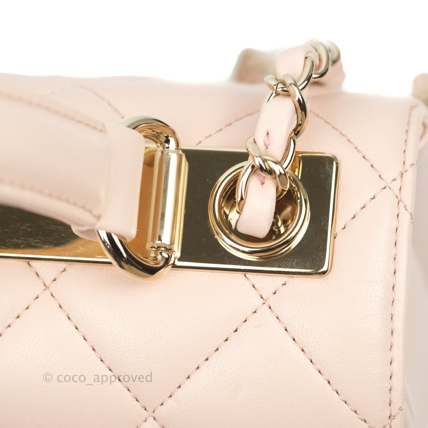 Chanel Small Trendy CC Light Pink Lambskin Gold Hardware