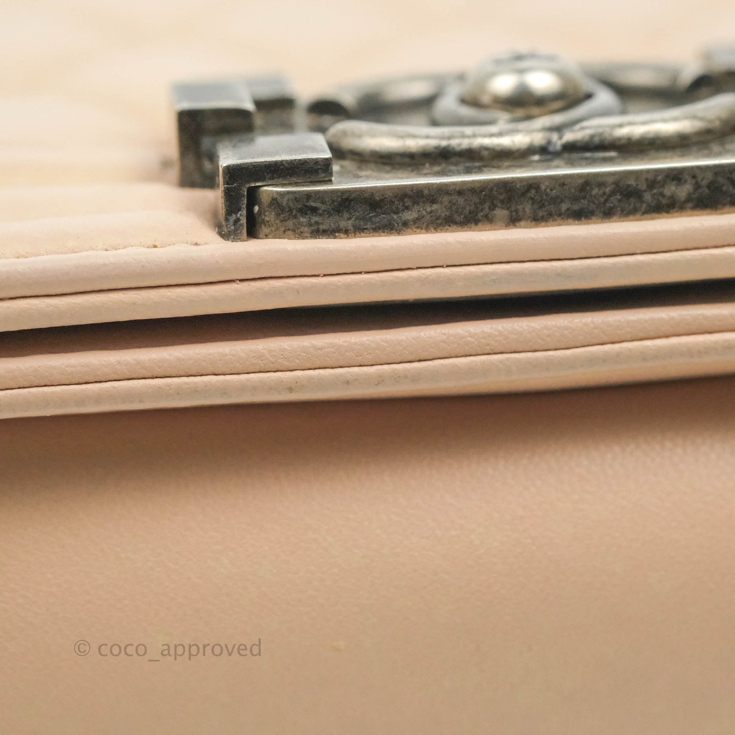 Chanel Boy Small Light Beige Pink Calfskin Ruthenium Hardware