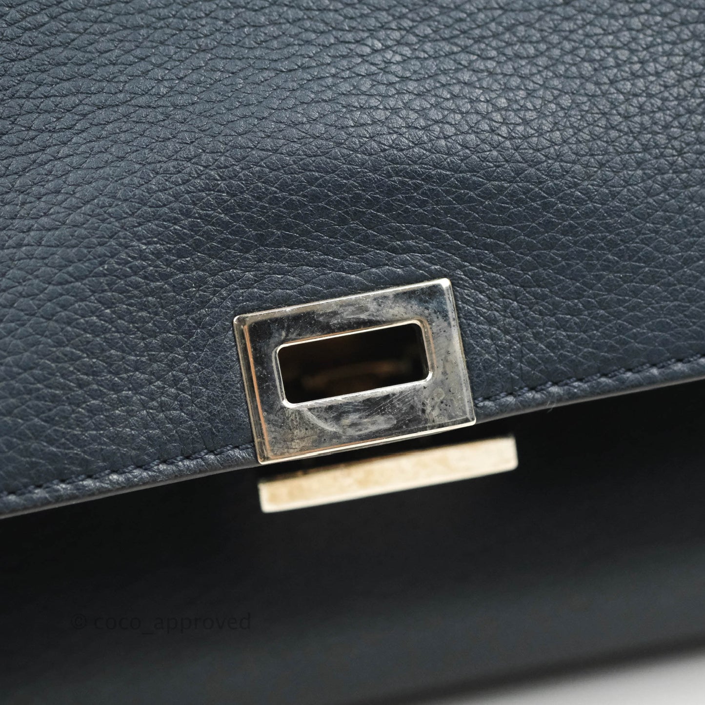 Celine Small Sleek Trapeze Navy Calfskin