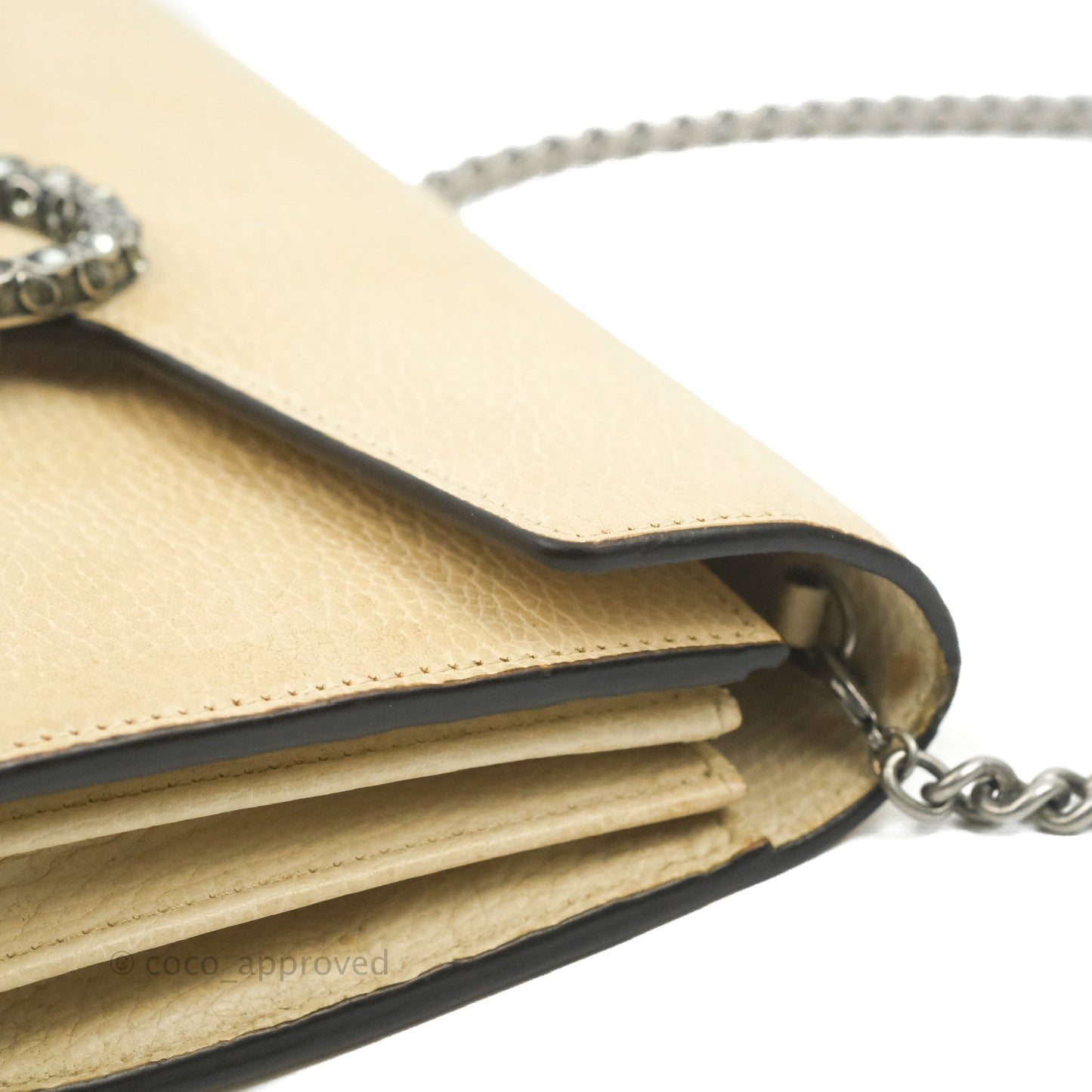 Gucci Dionysus Mini Leather Chain Bag Ivory