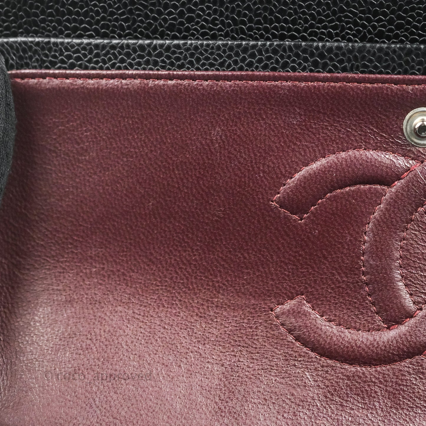 Chanel Classic M/L Medium Flap Quilted Black Caviar Silver Hardware