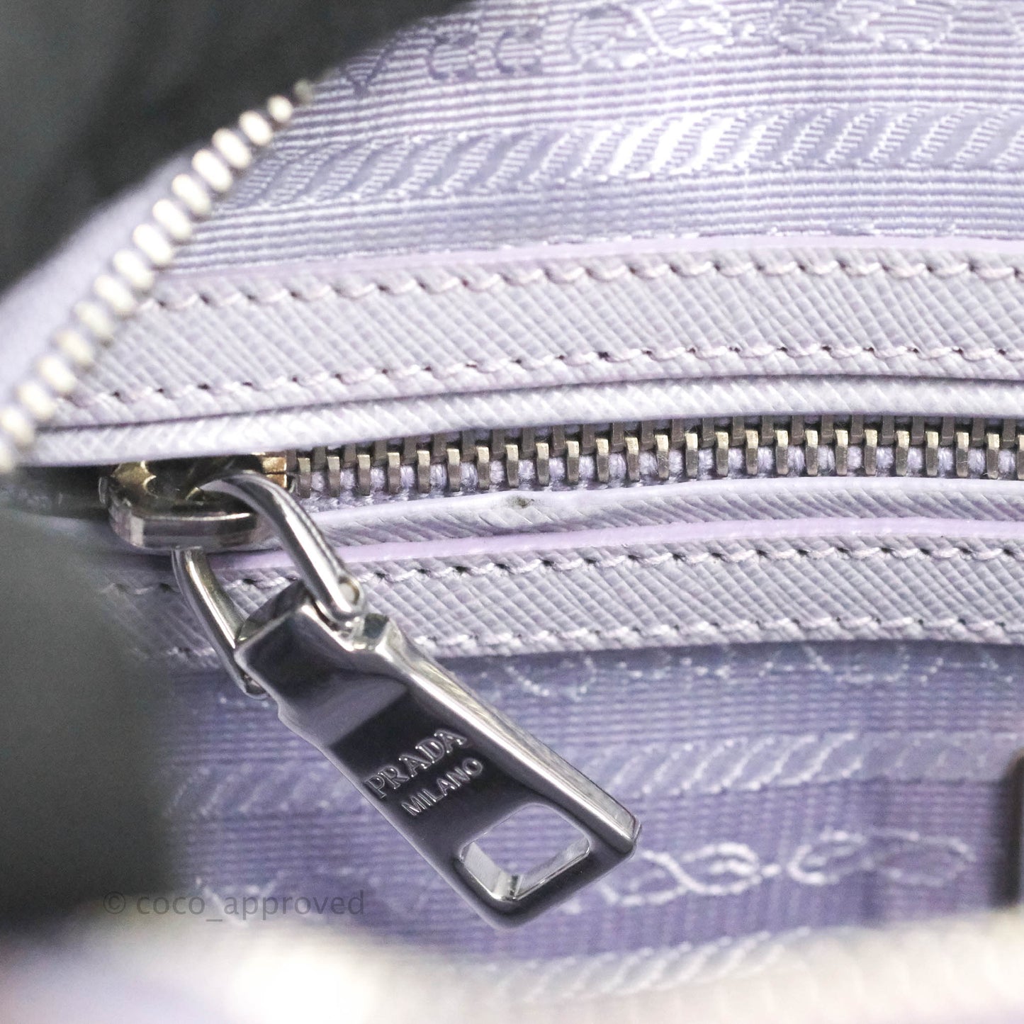 Prada Lilac Lux Convertible Boston Saffiano Leather Mini