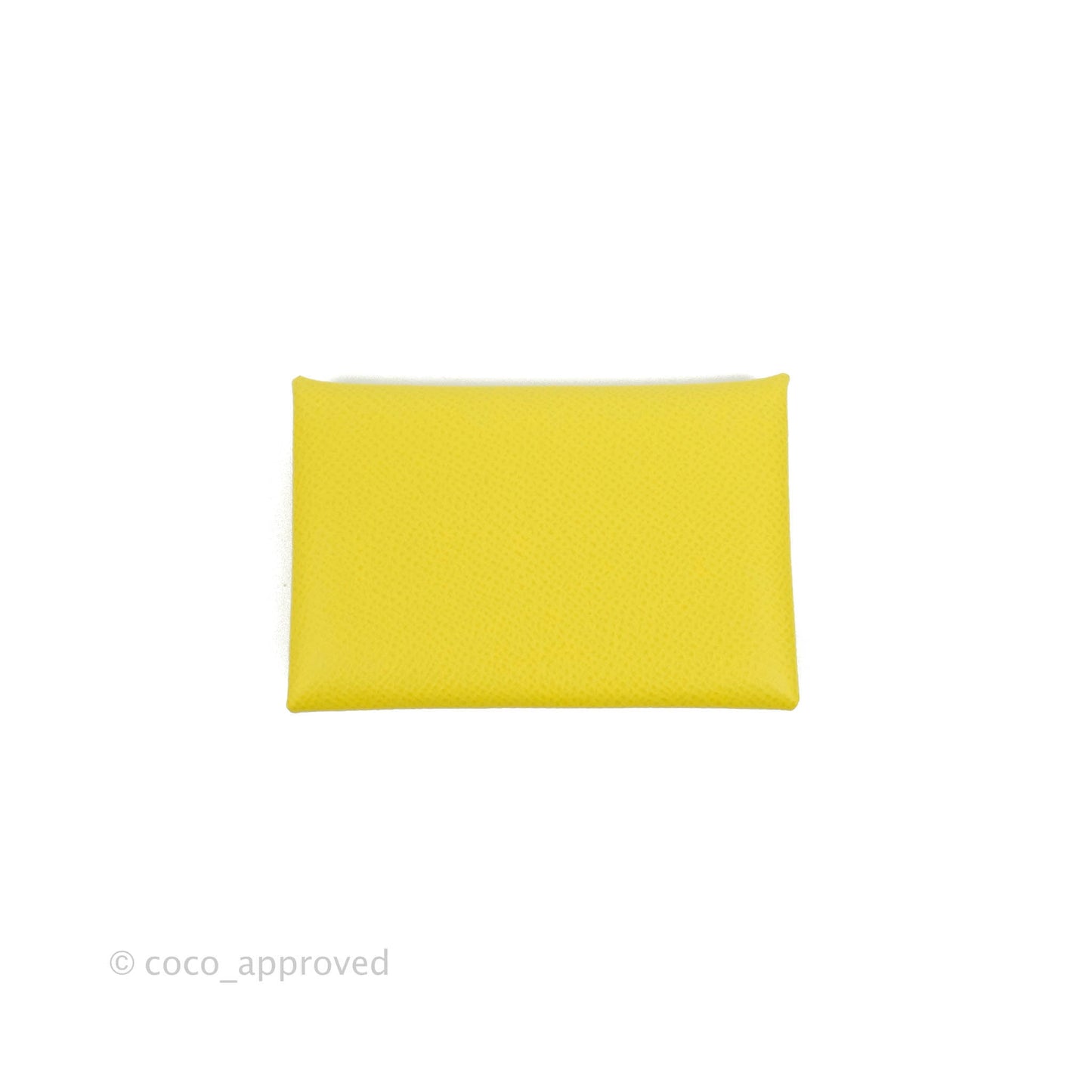 Hermès Calvi Card Holder Epsom Yellow